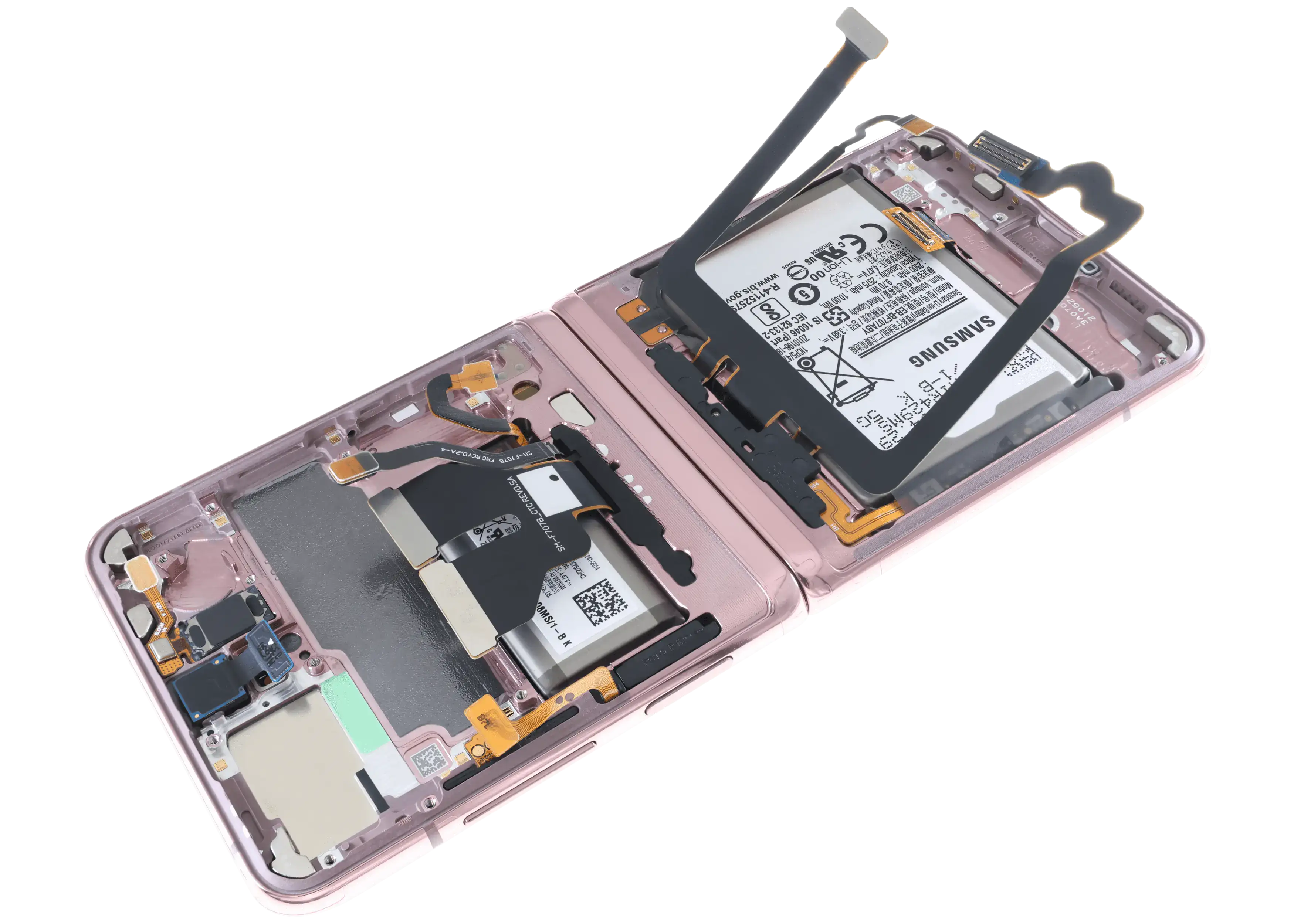 Inner OLED-Display für Samsung Galaxy Z Flip 5G (US & International) (gebrauchter OEM-Ausbau, Qualität A) (Mystic Bronze)