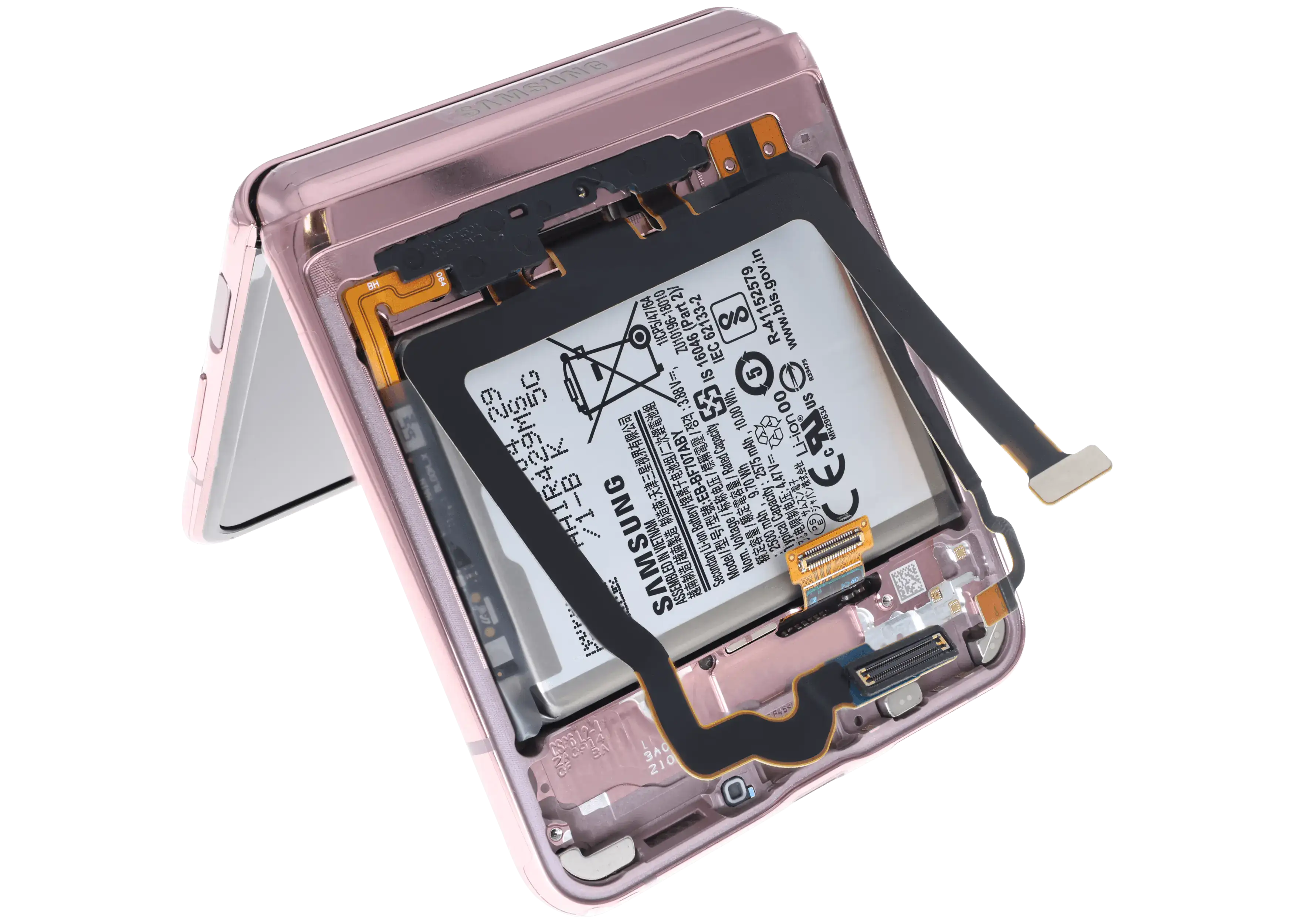 Inner OLED-Display für Samsung Galaxy Z Flip 5G (US & International) (gebrauchter OEM-Ausbau, Qualität A) (Mystic Bronze)