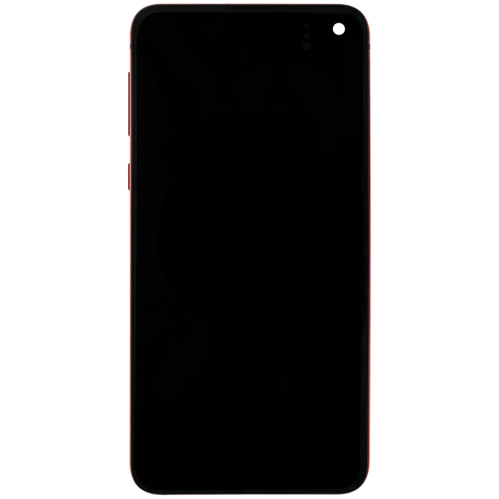 OLED-Display mit Rahmen für Samsung Galaxy S10E (Blemish: Qualität B) (Cardinal Red)
