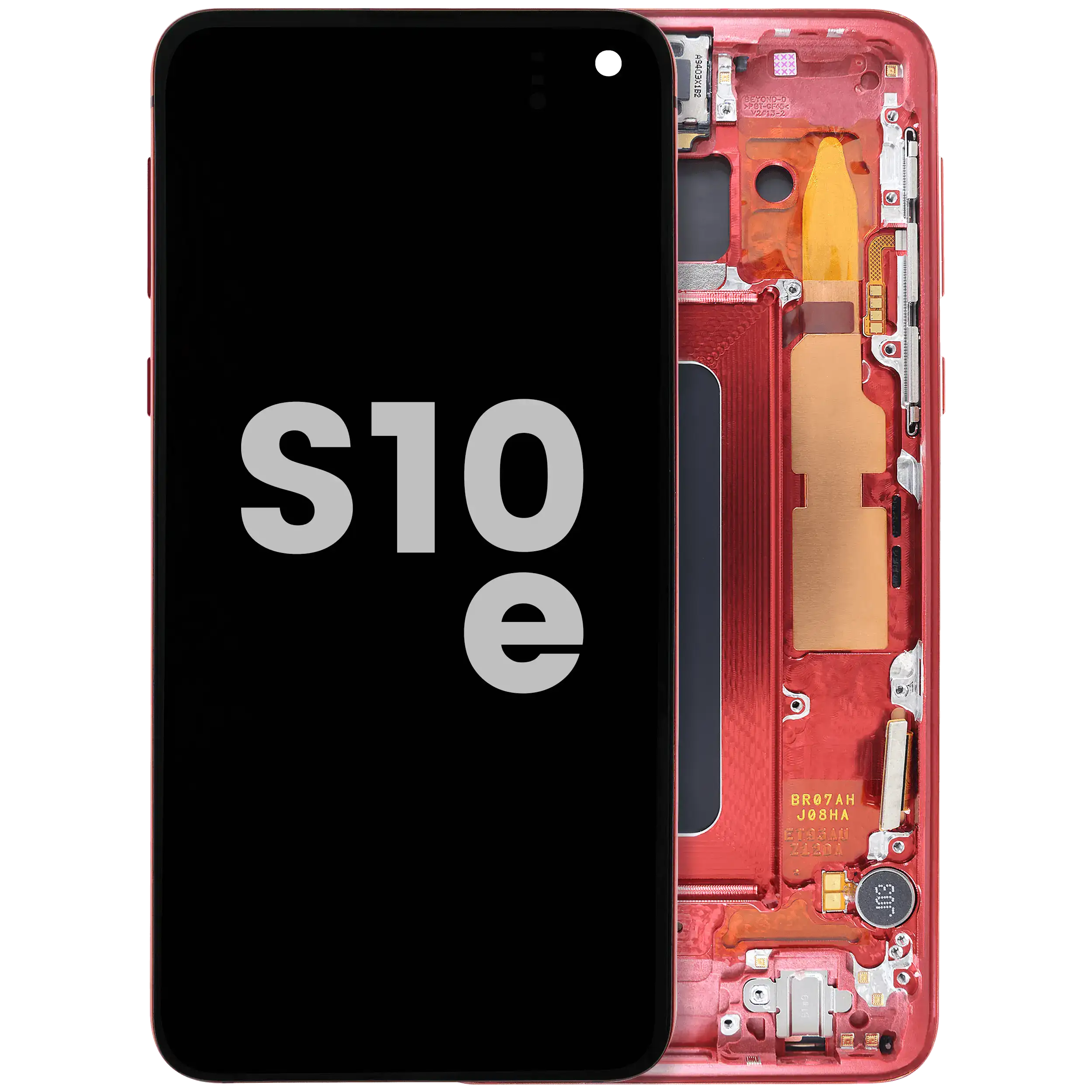OLED-Display mit Rahmen für Samsung Galaxy S10E (Blemish: Qualität B) (Cardinal Red)