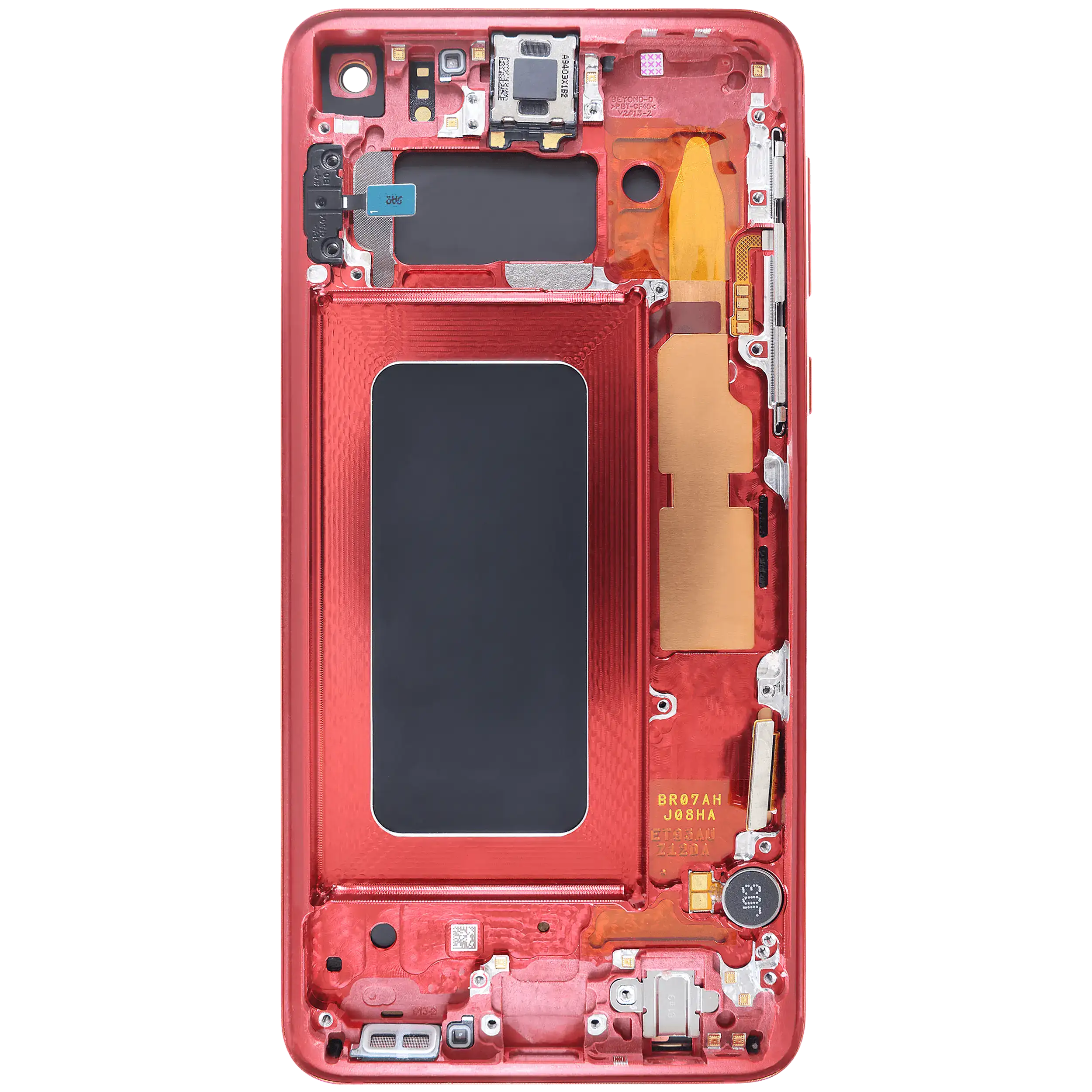 OLED-Display mit Rahmen für Samsung Galaxy S10E (Blemish: Qualität B) (Cardinal Red)