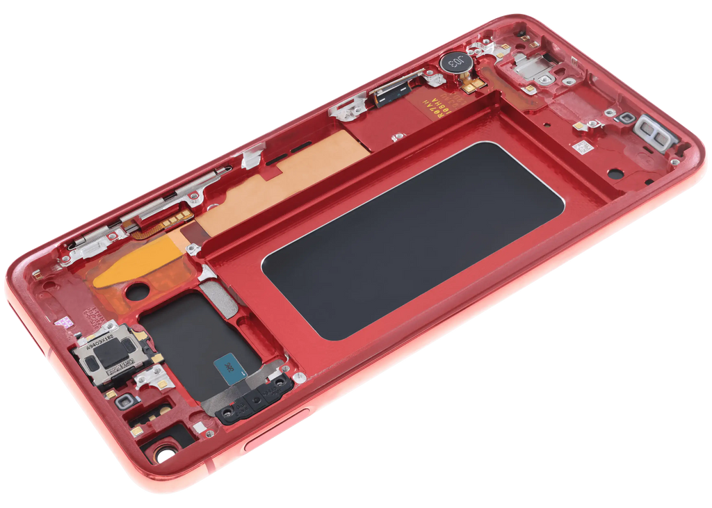 OLED-Display mit Rahmen für Samsung Galaxy S10E (Blemish: Qualität B) (Cardinal Red)