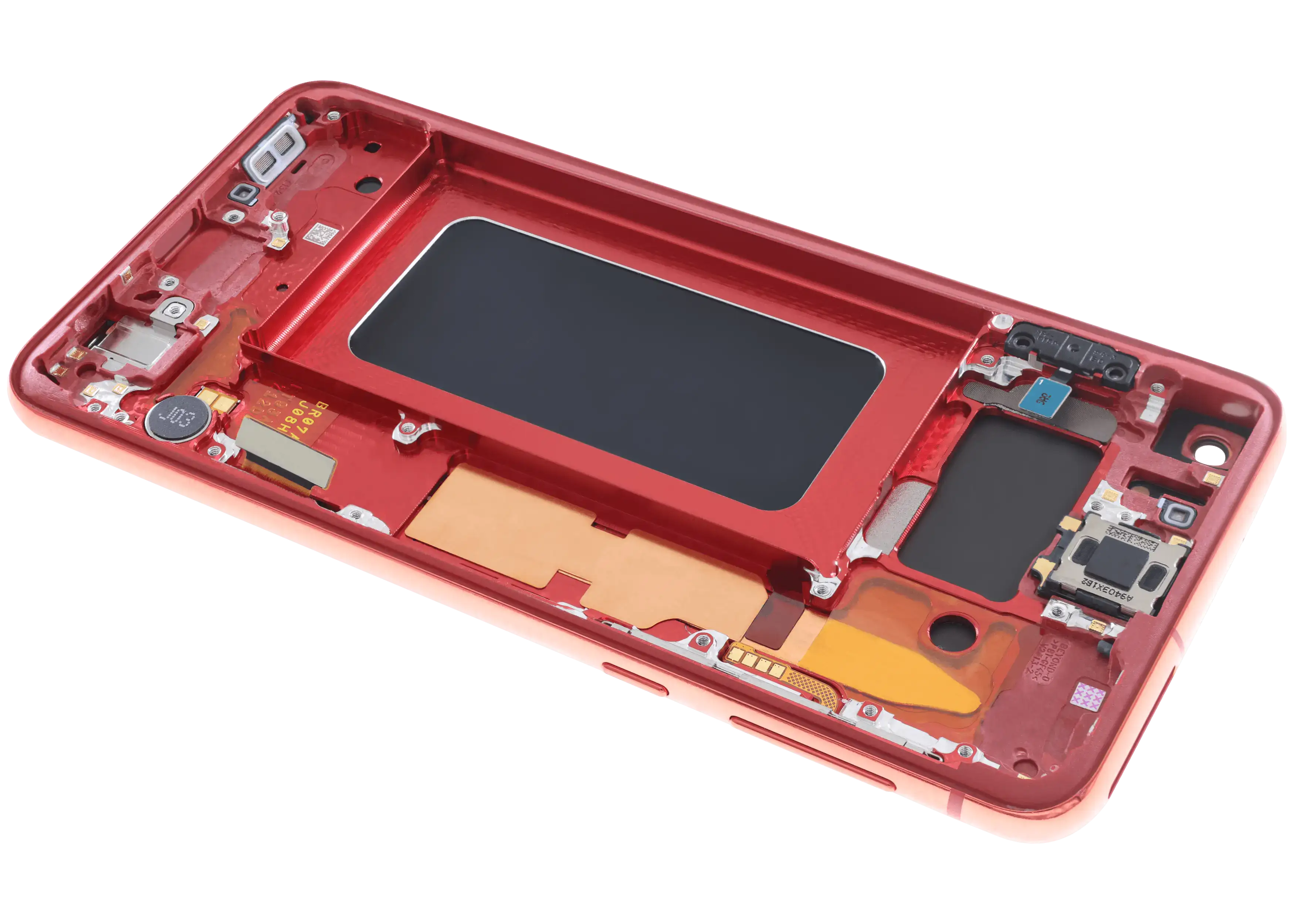 OLED-Display mit Rahmen für Samsung Galaxy S10E (Blemish: Qualität B) (Cardinal Red)