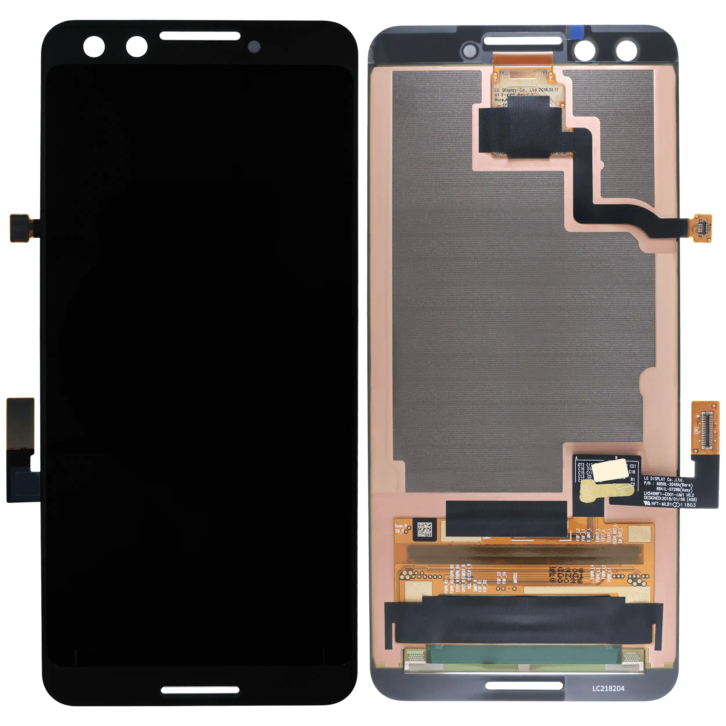 OLED-Display ohne Rahmen Compatible für Google Pixel 3 (Original OEM) (Alle Farben)