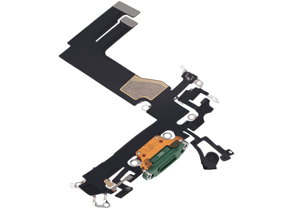 Charging Port Flex Cable for iPhone 13 Mini (Aftermarket Plus) (Green)