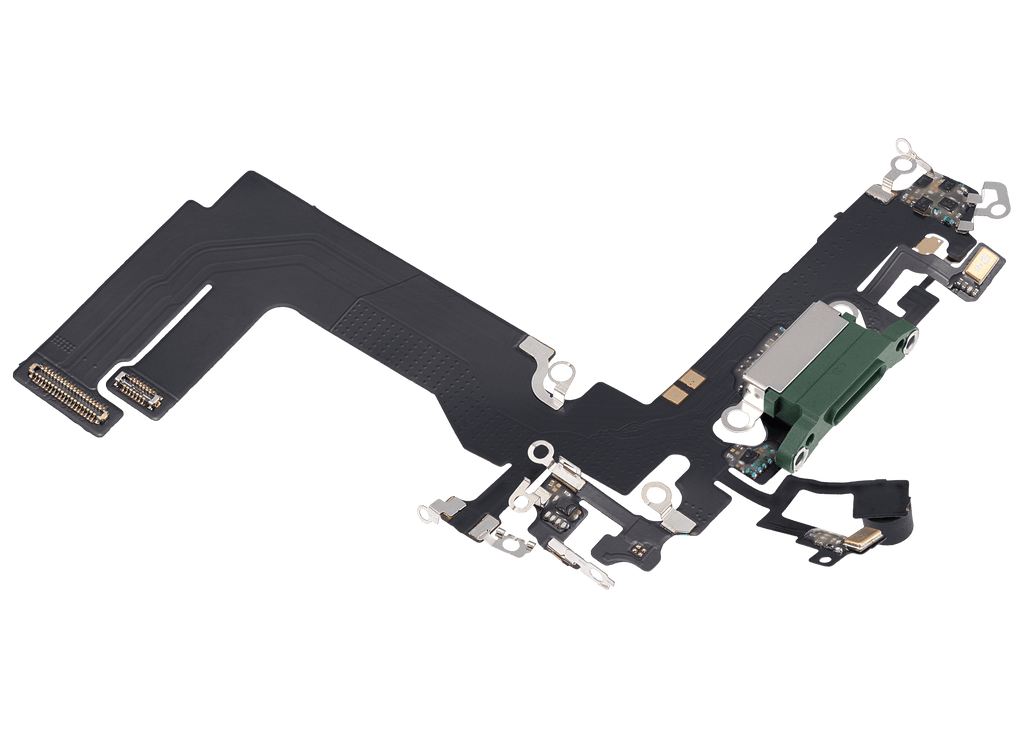 Charging Port Flex Cable for iPhone 13 Mini (Aftermarket Plus) (Green)