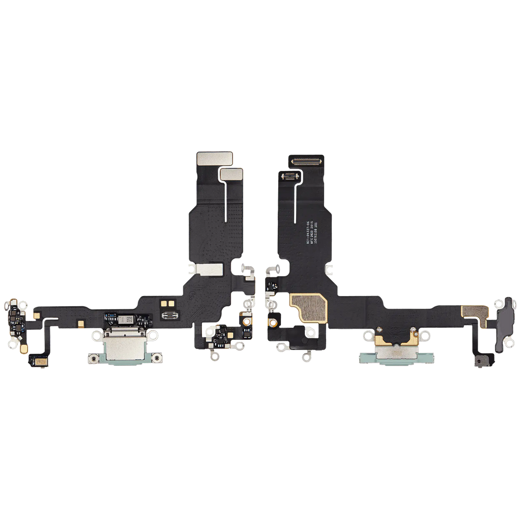 Charging Port Flex Cable for iPhone 15 (OEM Pull, Used, Green)