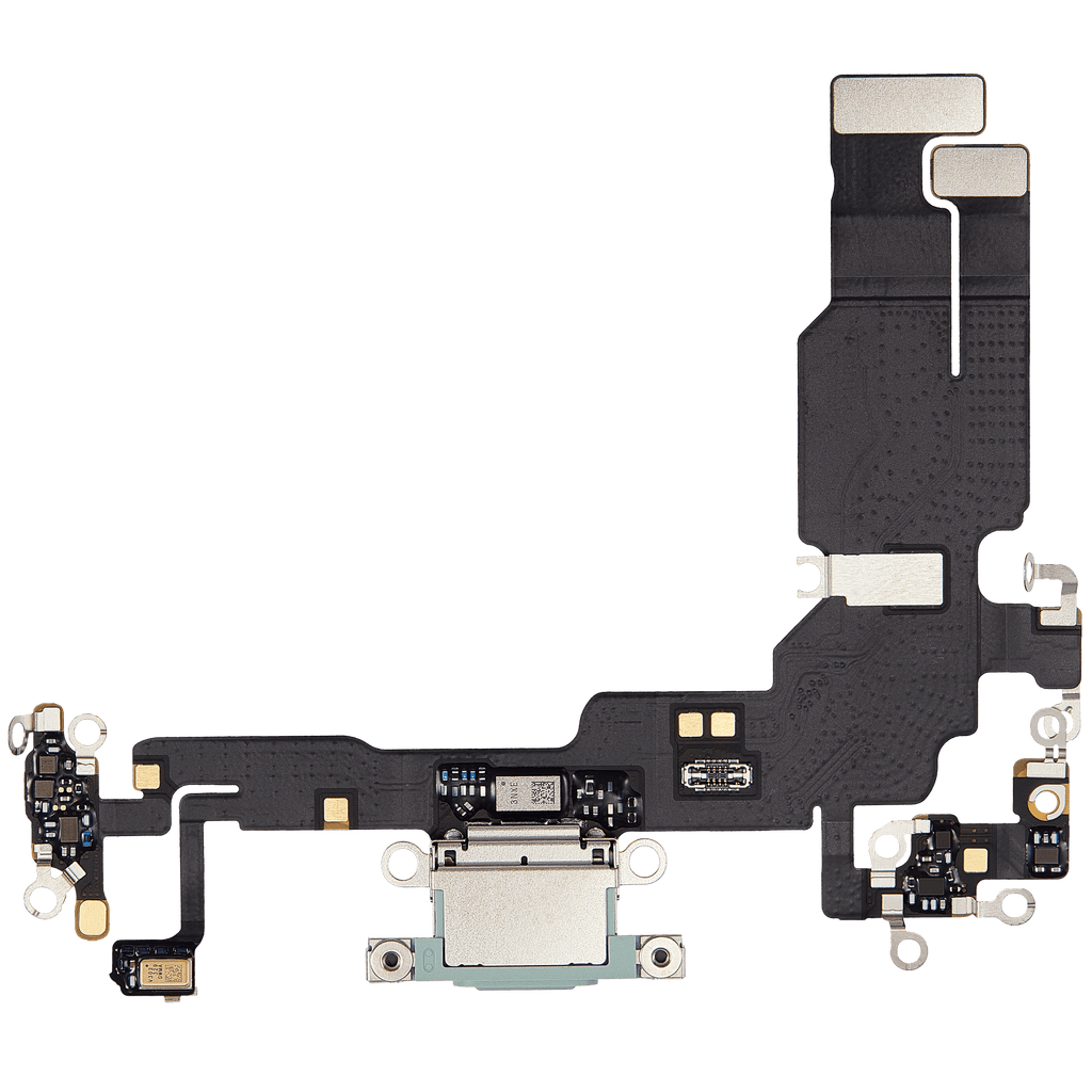 Charging Port Flex Cable for iPhone 15 (OEM Pull, Used, Green)