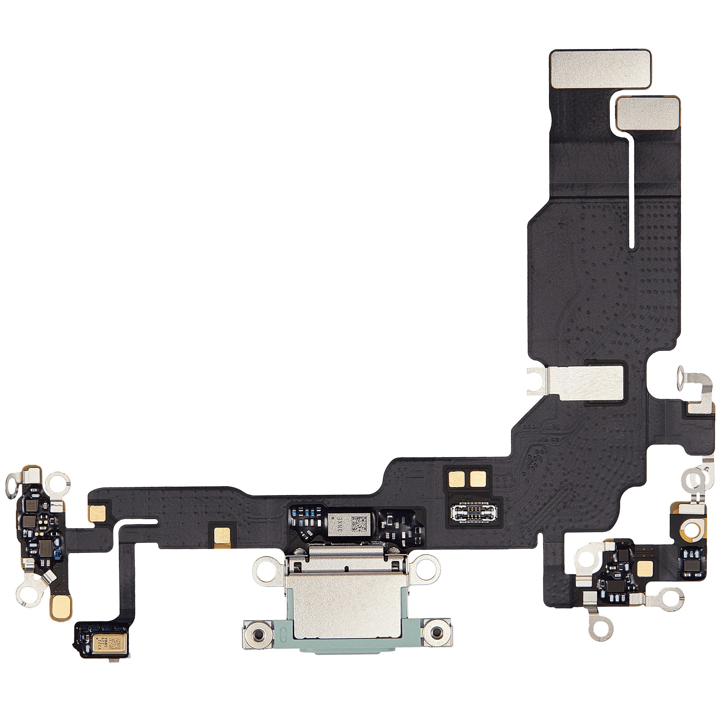 Charging Port Flex Cable for iPhone 15 (OEM Pull, Used, Green)