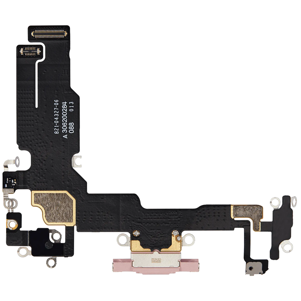 Charging Port Flex Cable for iPhone 15 (Original Used) (Pink)