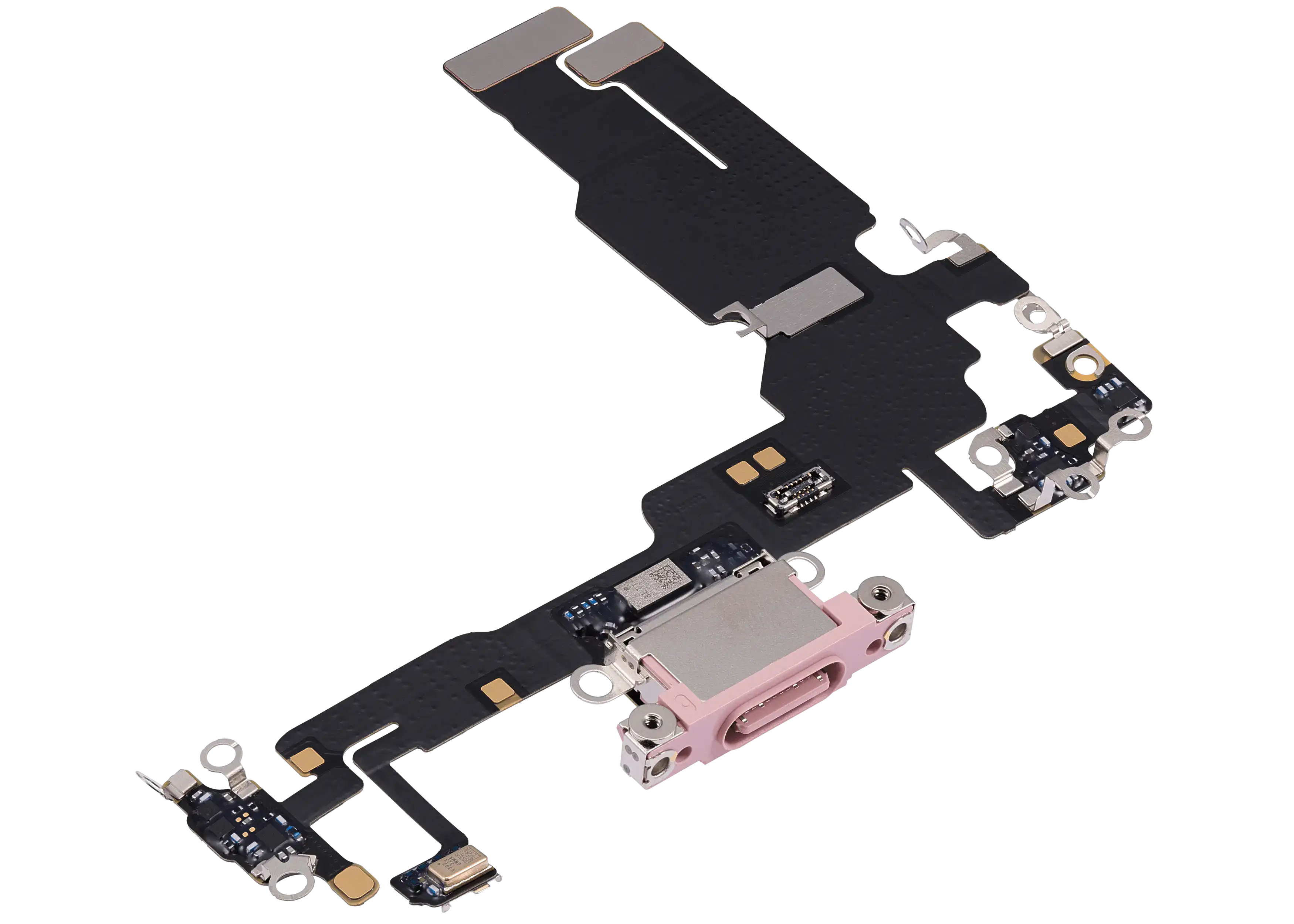 Charging Port Flex Cable for iPhone 15 (Original Used) (Pink)