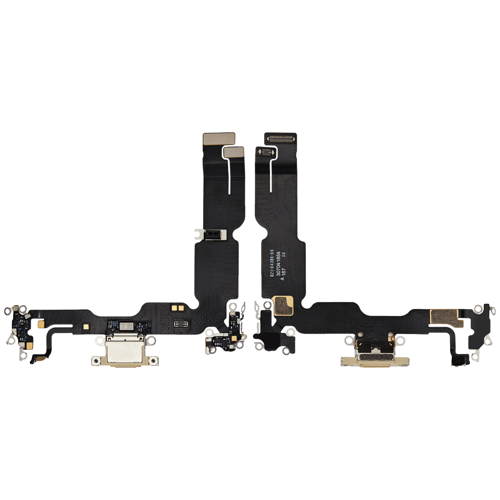 Ladebuchse Flex Cable für iPhone 15 Plus (gebrauchter OEM-Ausbau) (Gelb)