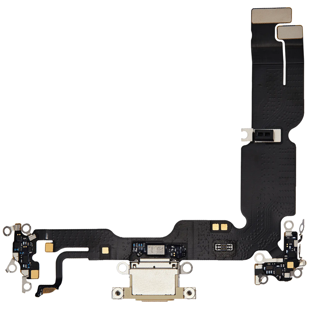 Ladebuchse Flex Cable für iPhone 15 Plus (gebrauchter OEM-Ausbau) (Gelb)
