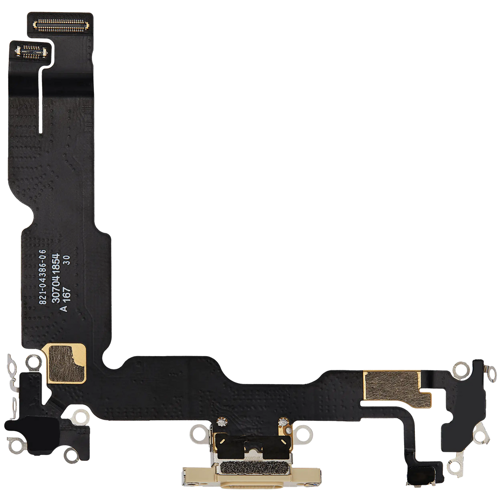 Ladebuchse Flex Cable für iPhone 15 Plus (gebrauchter OEM-Ausbau) (Gelb)
