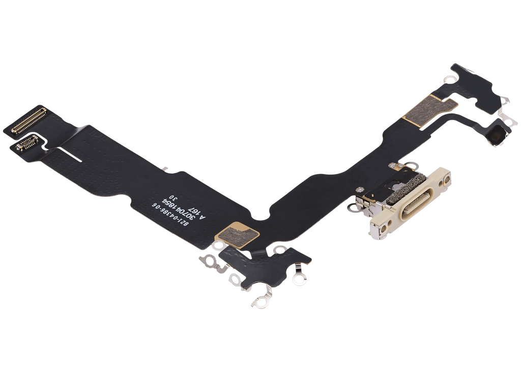 Ladebuchse Flex Cable für iPhone 15 Plus (gebrauchter OEM-Ausbau) (Gelb)