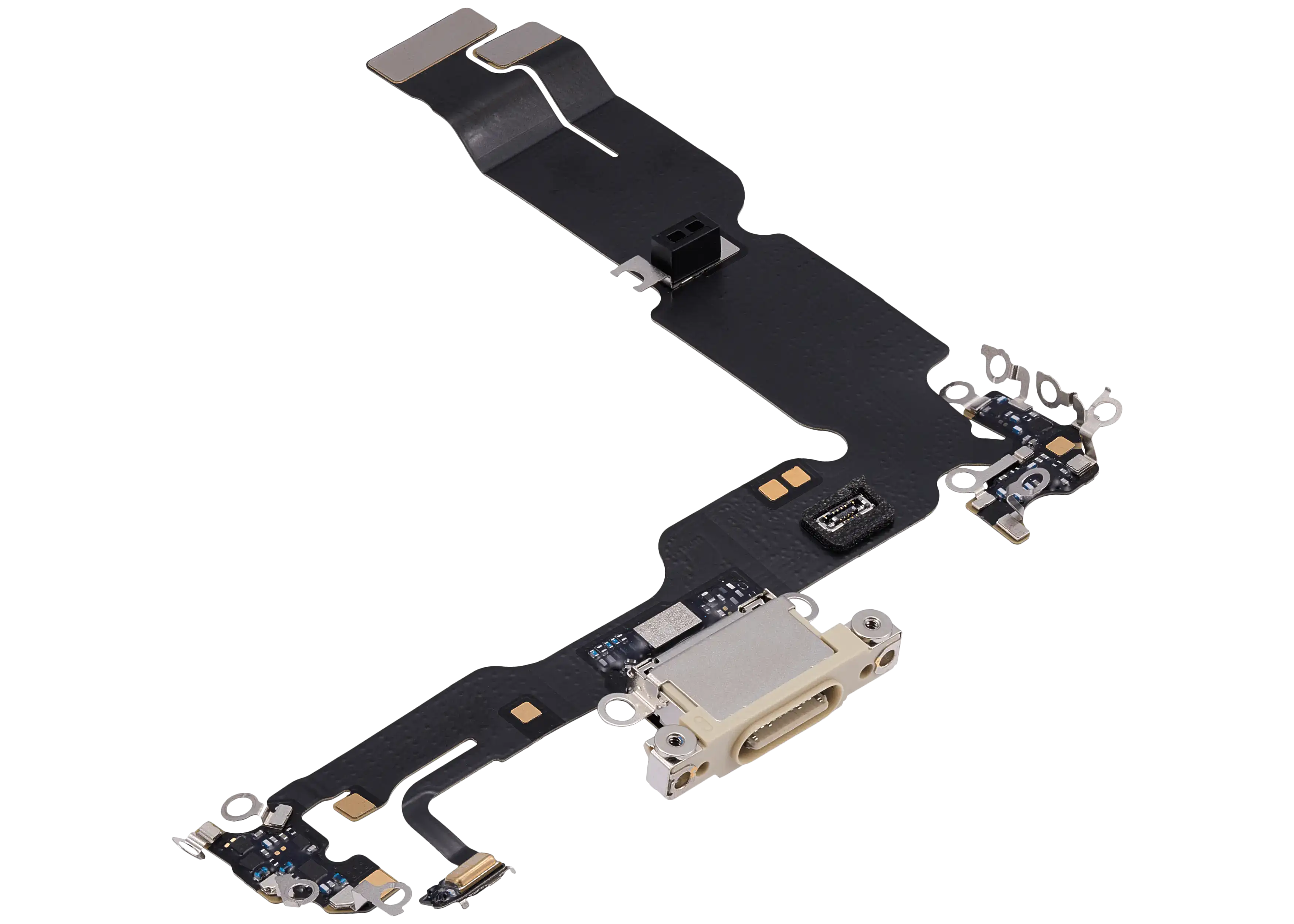 Ladebuchse Flex Cable für iPhone 15 Plus (gebrauchter OEM-Ausbau) (Gelb)