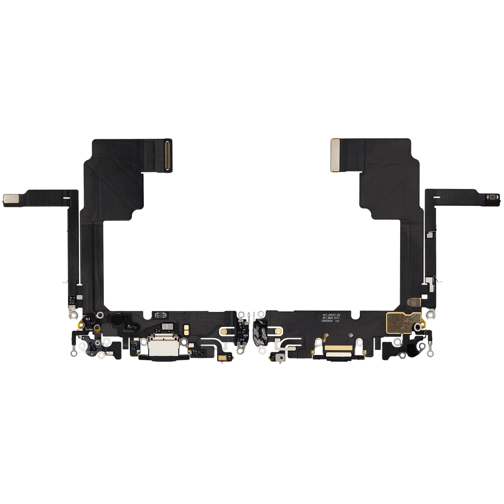 Ladebuchse Flex Cable für iPhone 15 Pro (gebrauchter OEM-Ausbau) (Schwarz Titanium)