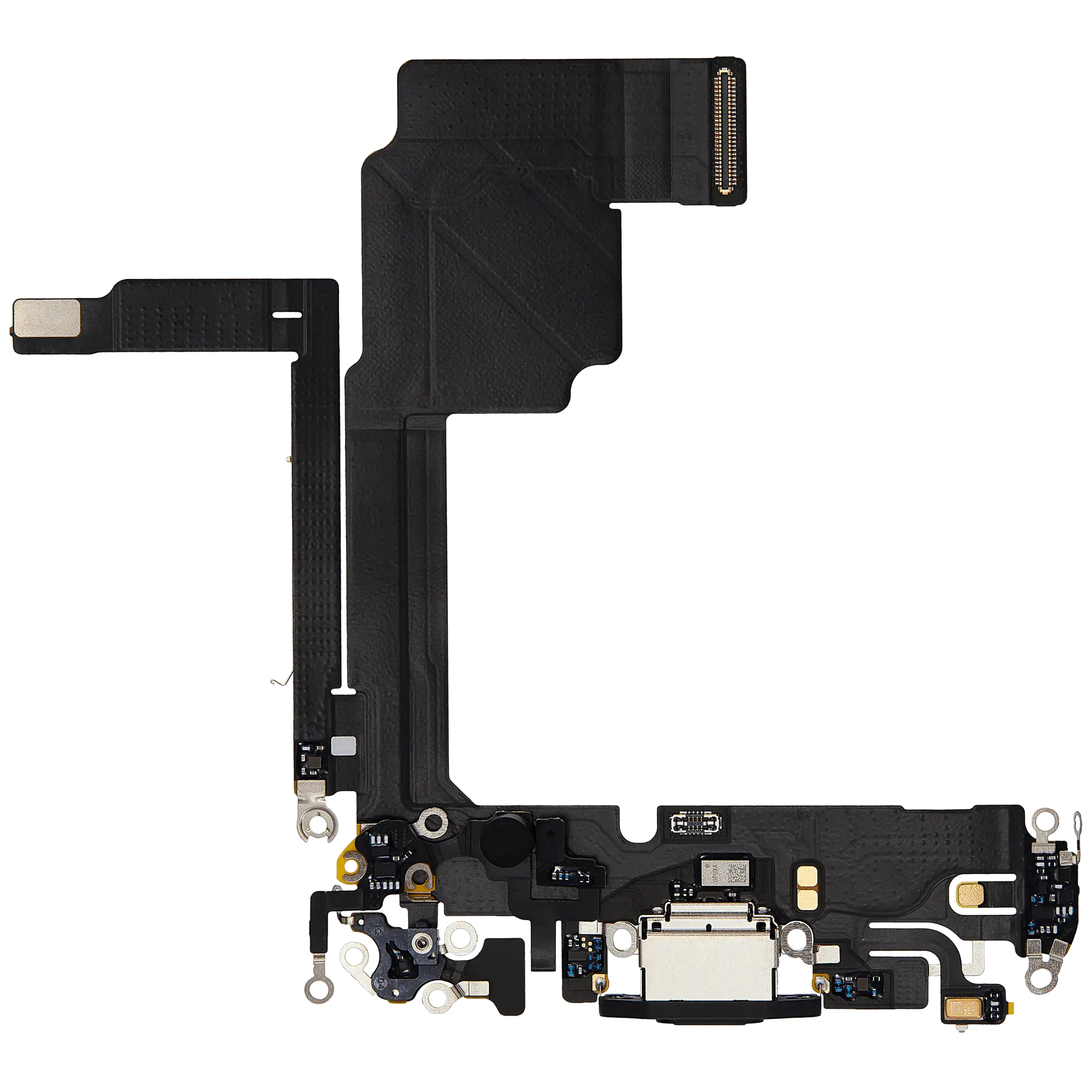 Ladebuchse Flex Cable für iPhone 15 Pro (gebrauchter OEM-Ausbau) (Schwarz Titanium)