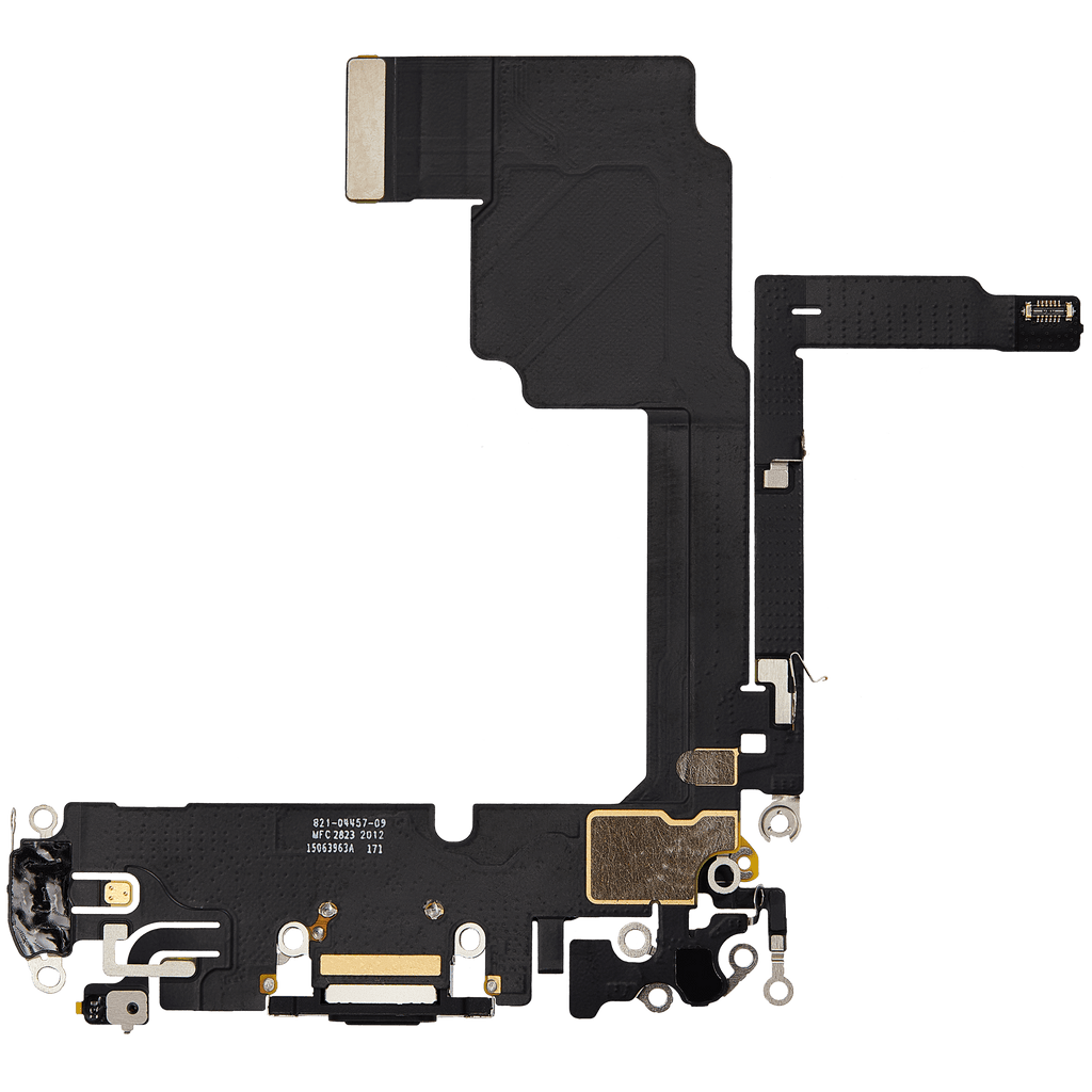 Ladebuchse Flex Cable für iPhone 15 Pro (gebrauchter OEM-Ausbau) (Schwarz Titanium)