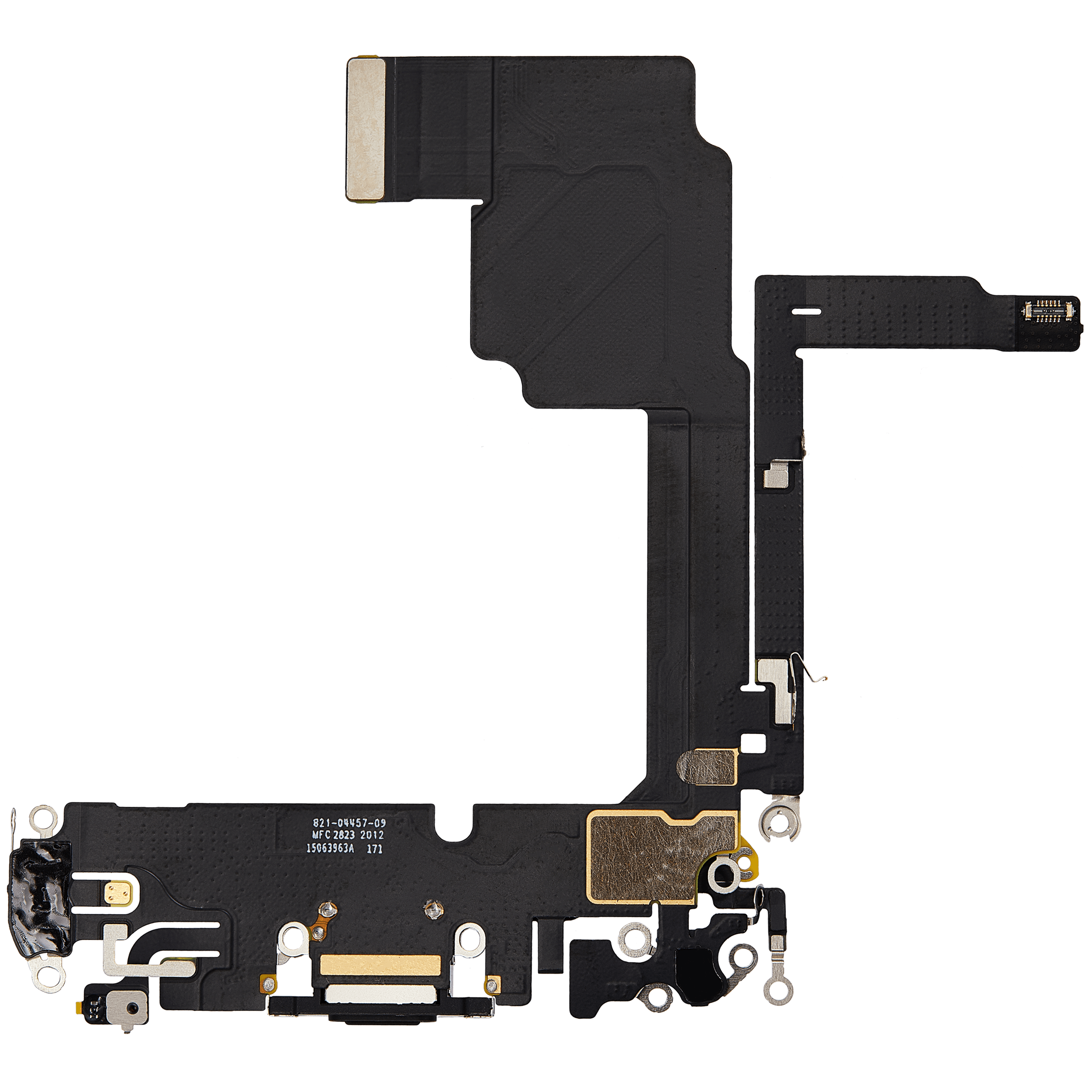 Ladebuchse Flex Cable für iPhone 15 Pro (gebrauchter OEM-Ausbau) (Schwarz Titanium)