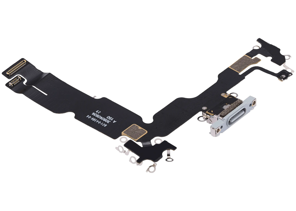 Ladebuchse Flex Cable für iPhone 15 Plus (gebrauchter OEM-Ausbau) (Blau)