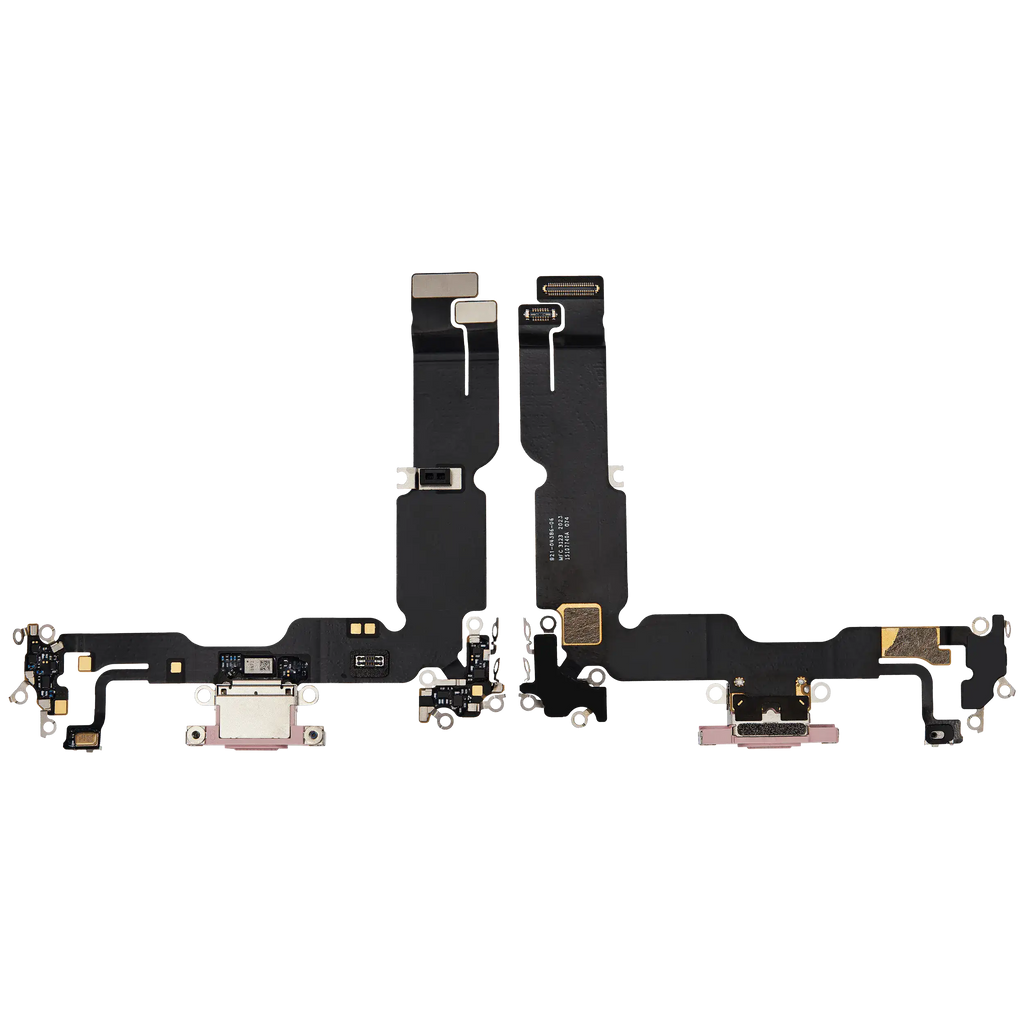 Ladebuchse Flex Cable für iPhone 15 Plus (gebrauchter OEM-Ausbau) (Pink)
