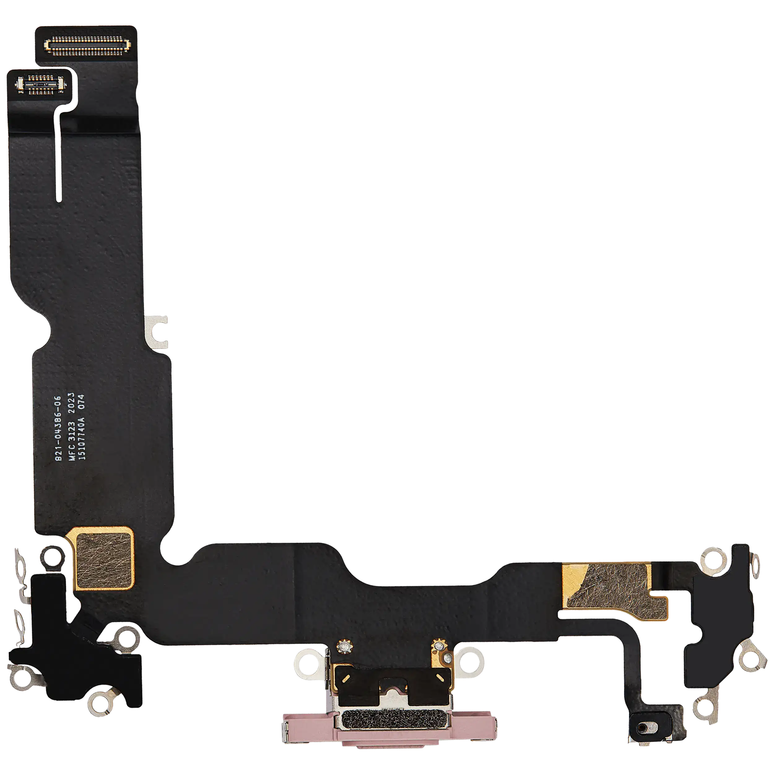 Ladebuchse Flex Cable für iPhone 15 Plus (gebrauchter OEM-Ausbau) (Pink)