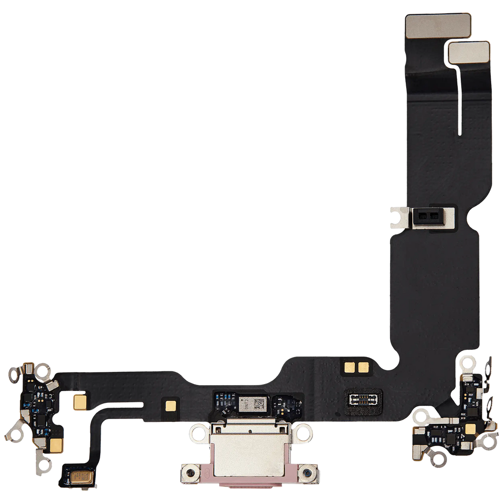 Ladebuchse Flex Cable für iPhone 15 Plus (gebrauchter OEM-Ausbau) (Pink)