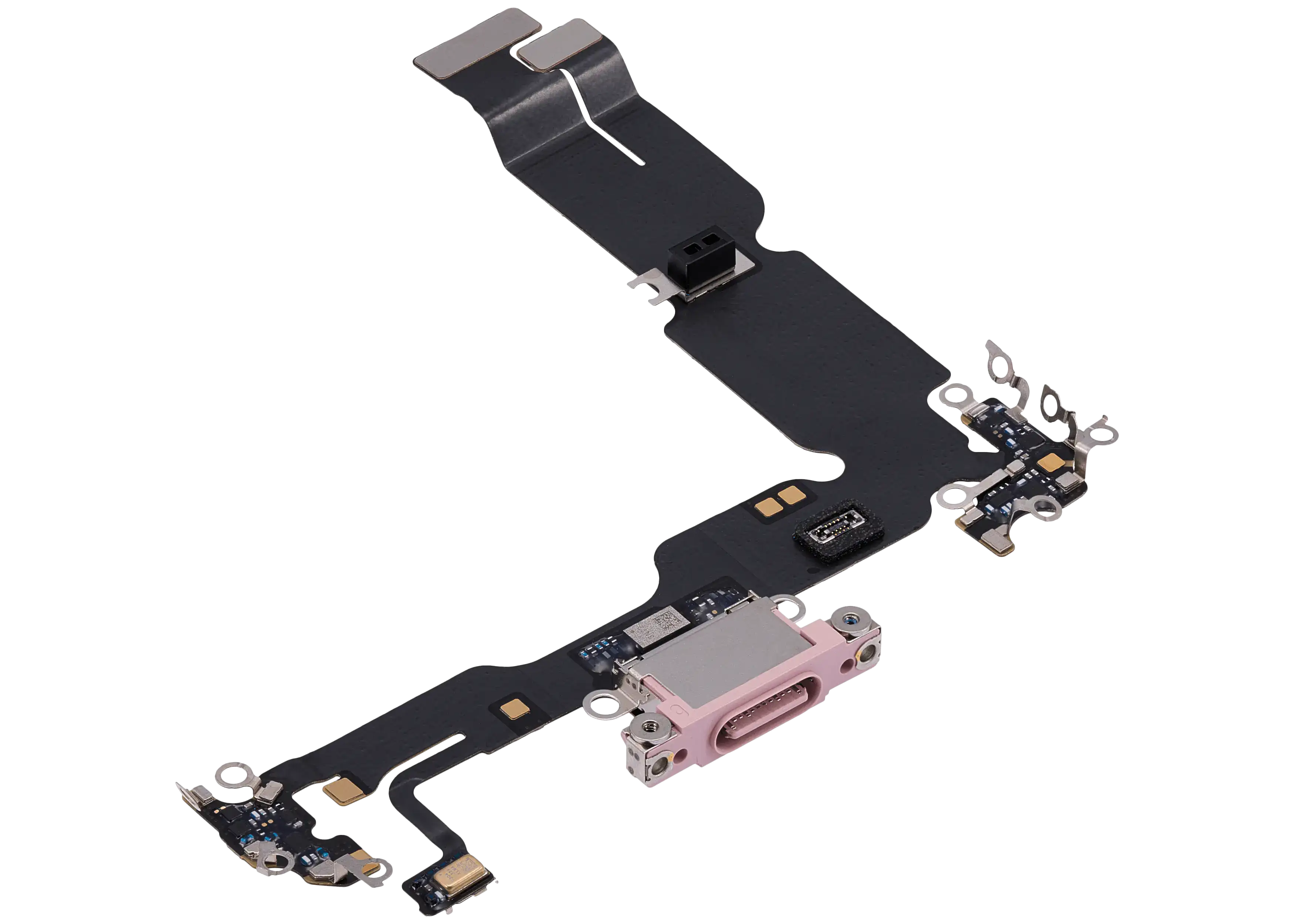 Ladebuchse Flex Cable für iPhone 15 Plus (gebrauchter OEM-Ausbau) (Pink)