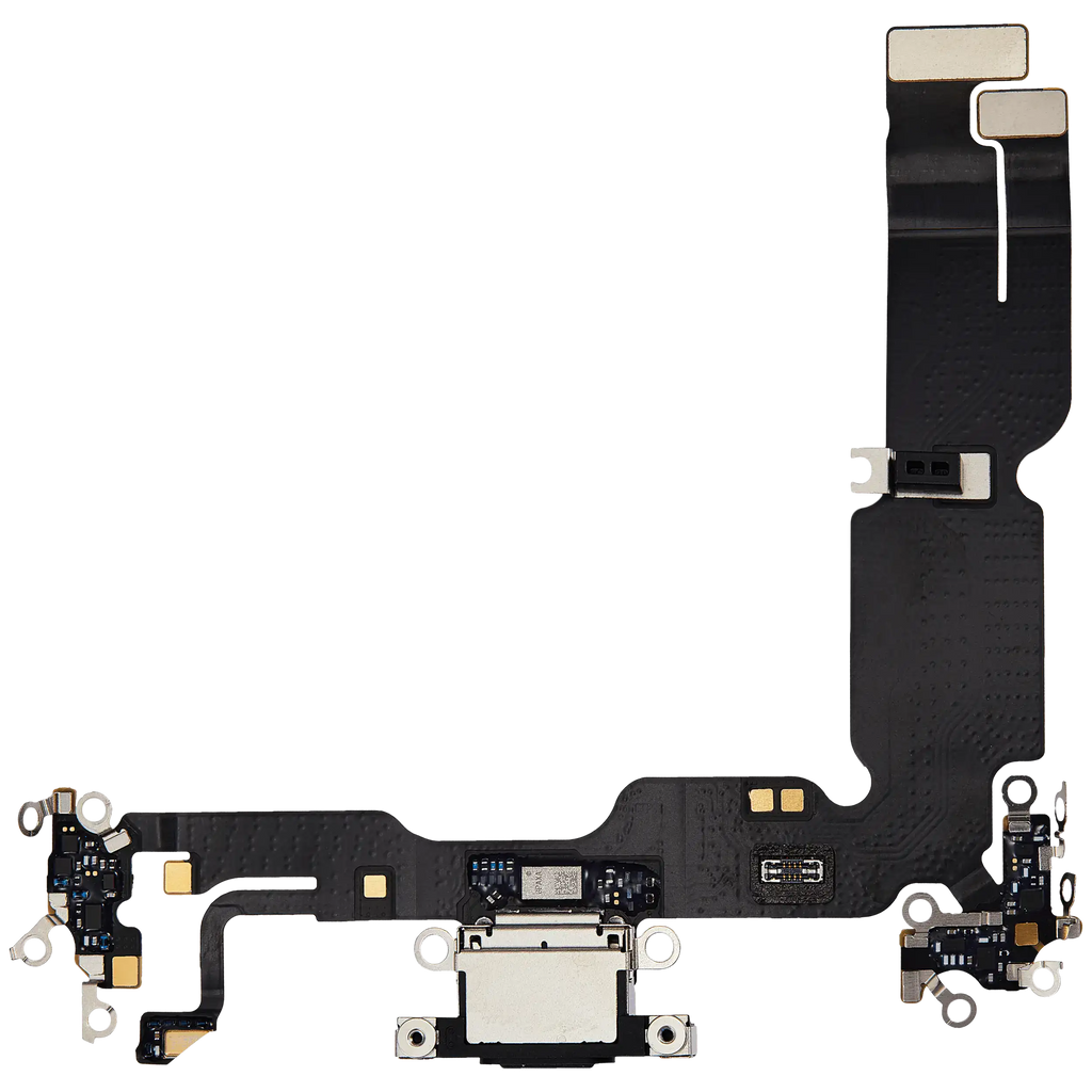 Ladebuchse Flex Cable für iPhone 15 Plus (gebrauchter OEM-Ausbau) (Schwarz)