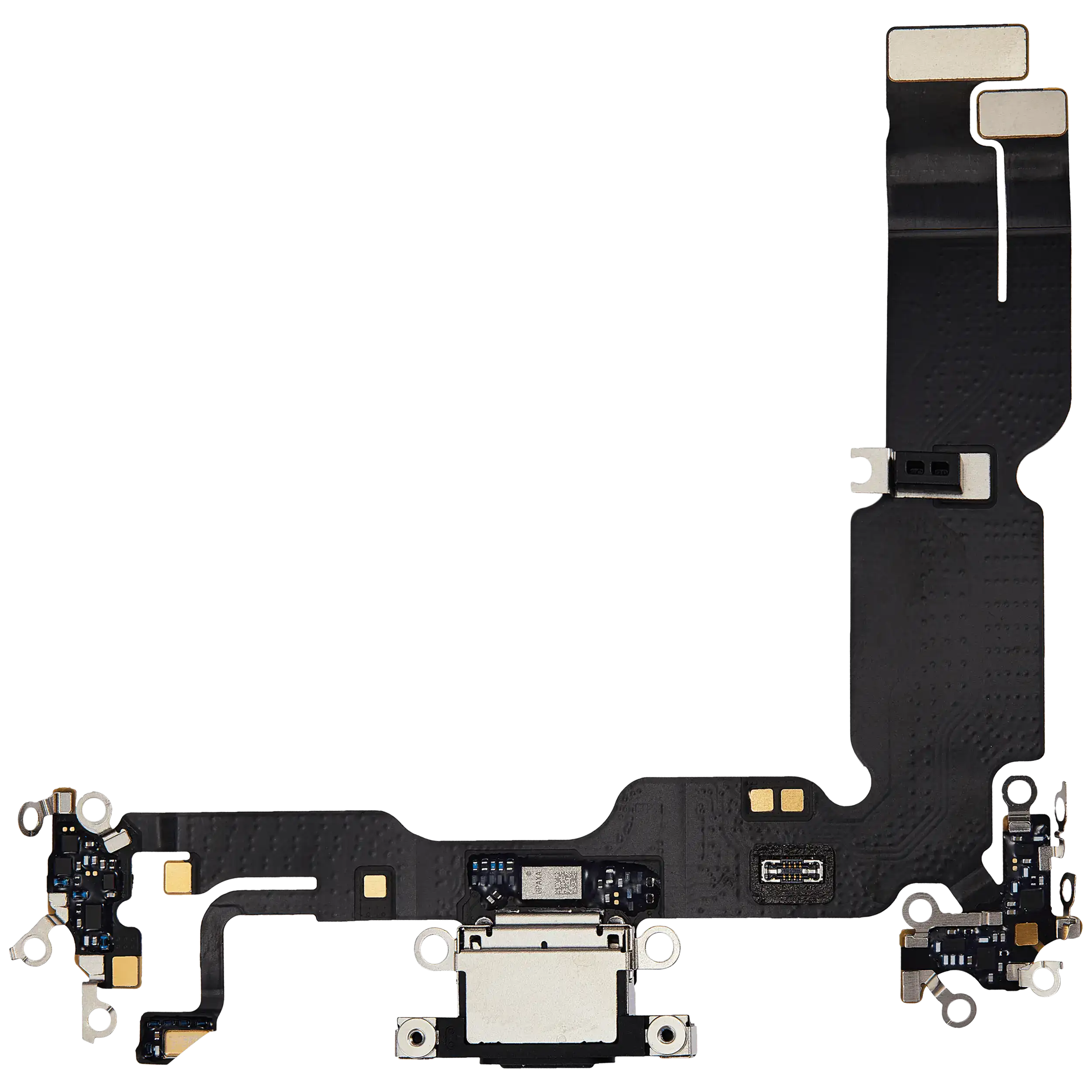 Ladebuchse Flex Cable für iPhone 15 Plus (gebrauchter OEM-Ausbau) (Schwarz)