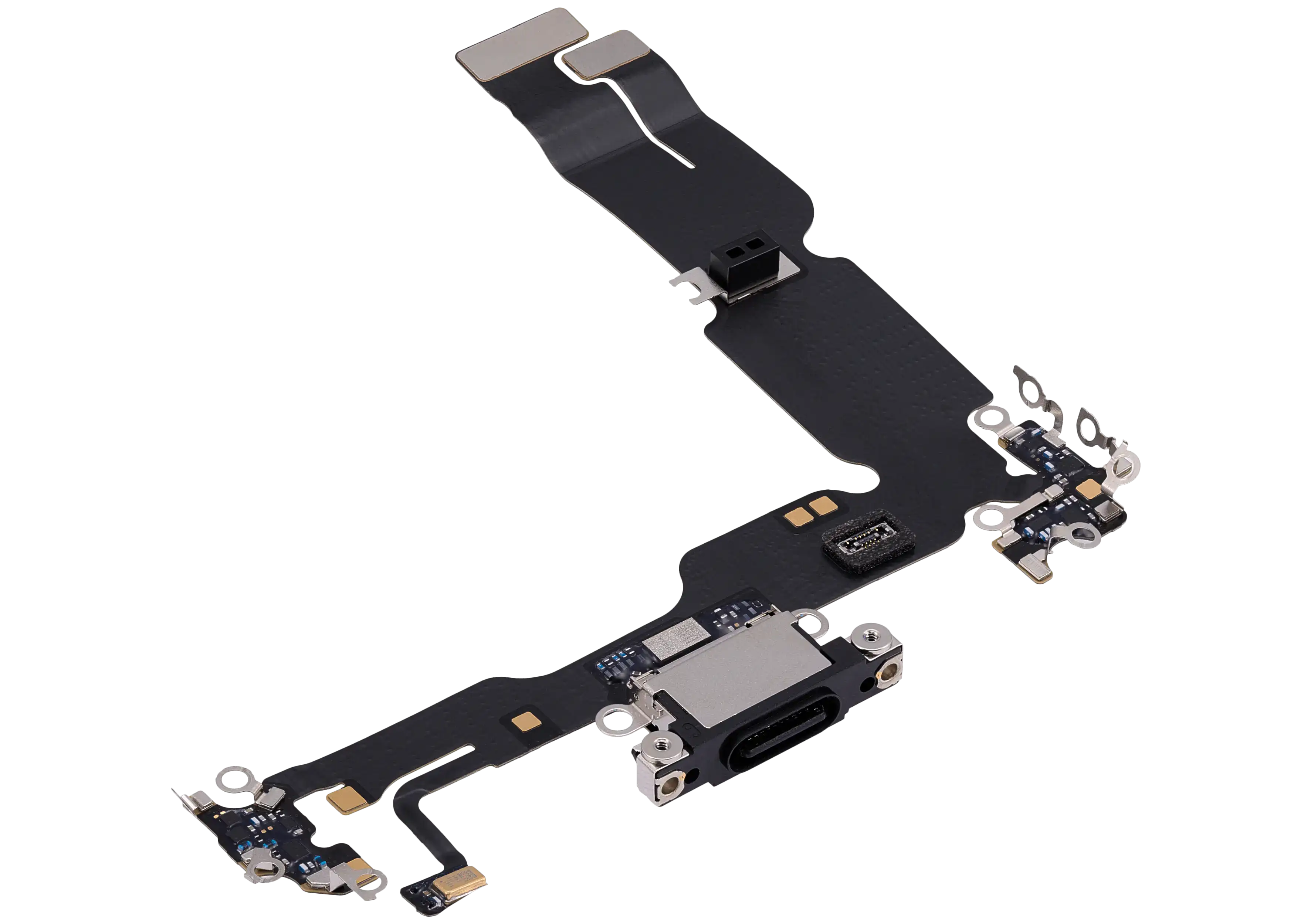 Ladebuchse Flex Cable für iPhone 15 Plus (gebrauchter OEM-Ausbau) (Schwarz)