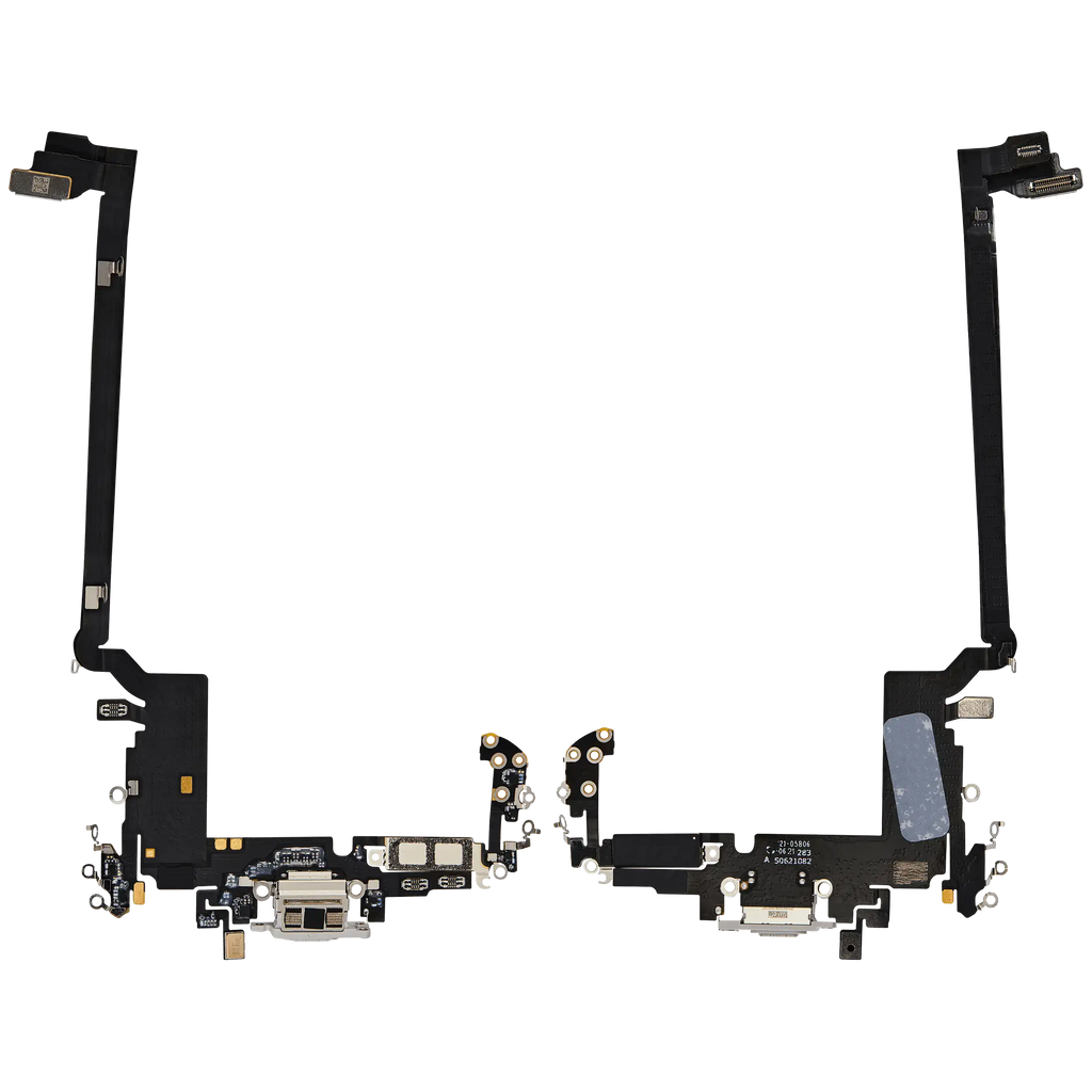 Ladebuchse Flex Cable für iPhone 17 Pro Max (gebrauchter OEM-Ausbau) (Internationale Version) (Silber)