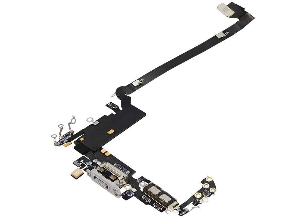 Ladebuchse Flex Cable für iPhone 17 Pro Max (gebrauchter OEM-Ausbau) (Internationale Version) (Silber)