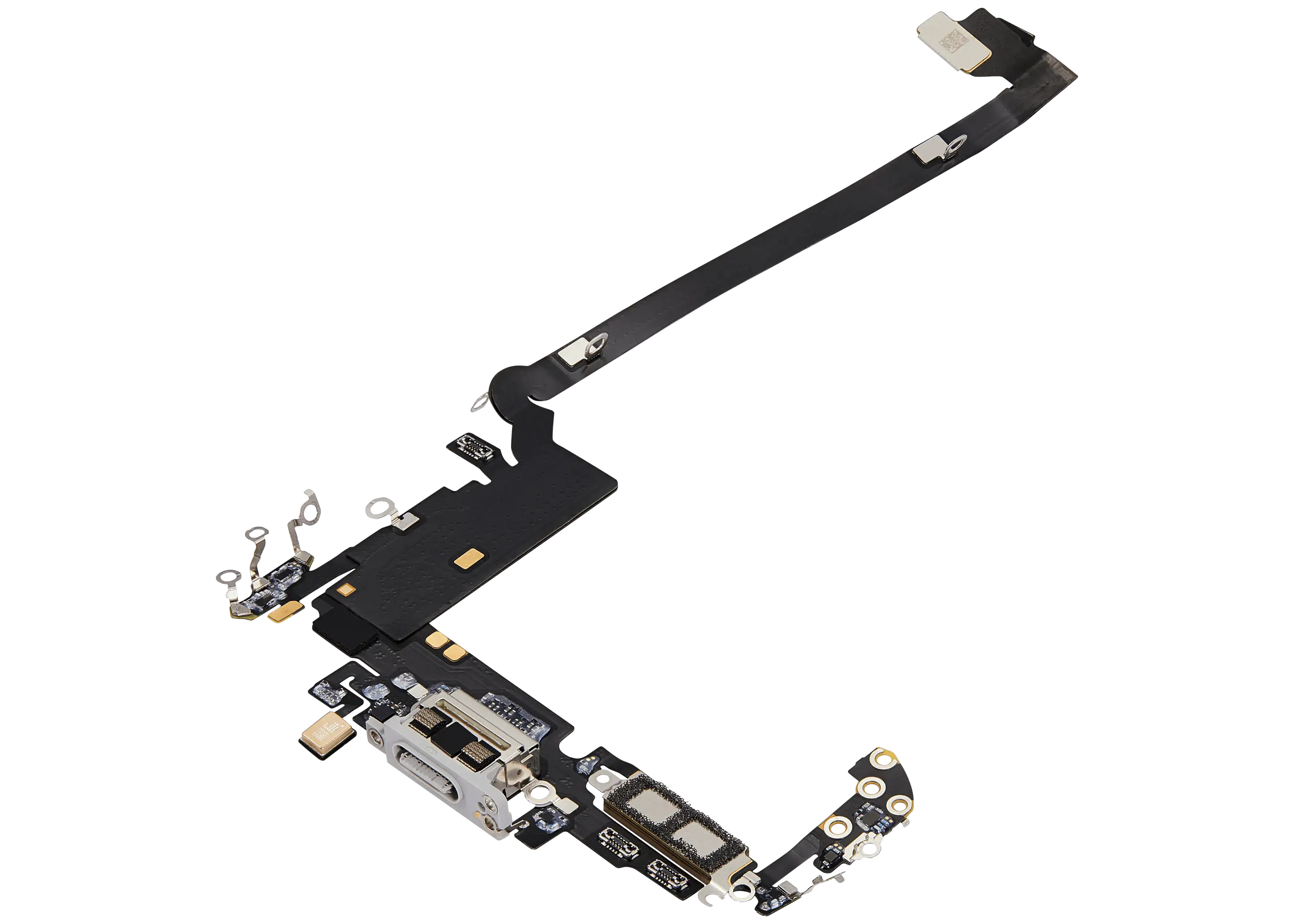 Ladebuchse Flex Cable für iPhone 17 Pro Max (gebrauchter OEM-Ausbau) (Internationale Version) (Silber)