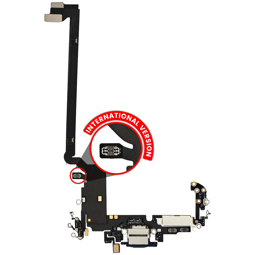 Ladebuchse Flex Cable für iPhone 17 Pro Max (gebrauchter OEM-Ausbau) (Internationale Version) (Deep Blue)