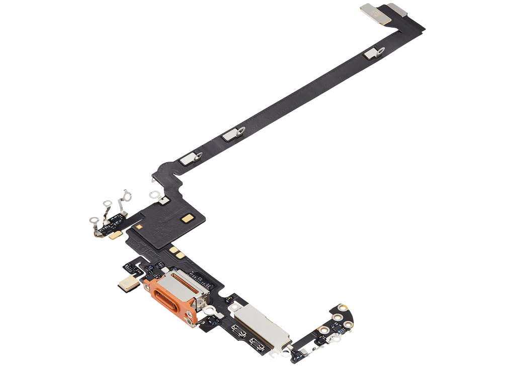 Ladebuchse Flex Cable für iPhone 17 Pro Max (gebrauchter OEM-Ausbau) (US-Version) (Cosmic Orange)