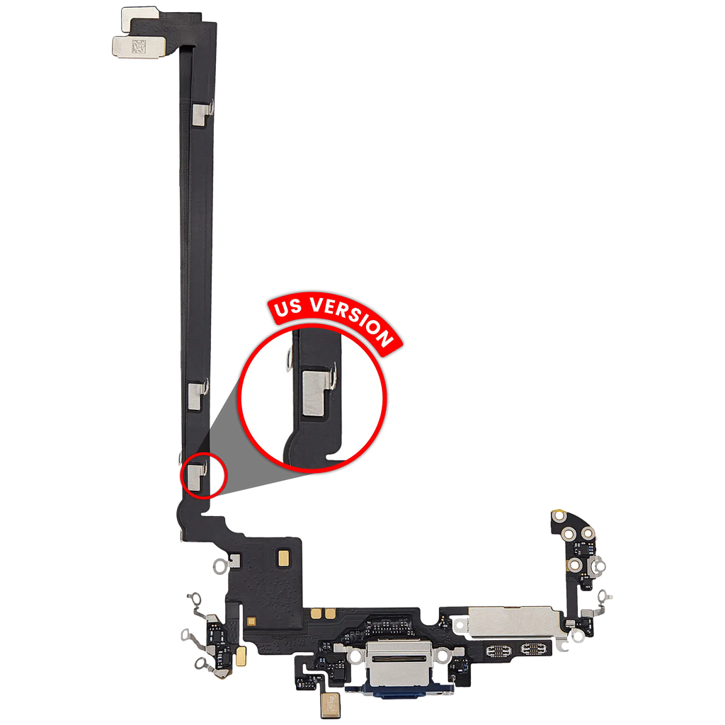 Ladebuchse Flex Cable für iPhone 17 Pro Max (gebrauchter OEM-Ausbau) (US-Version) (Deep Blue)