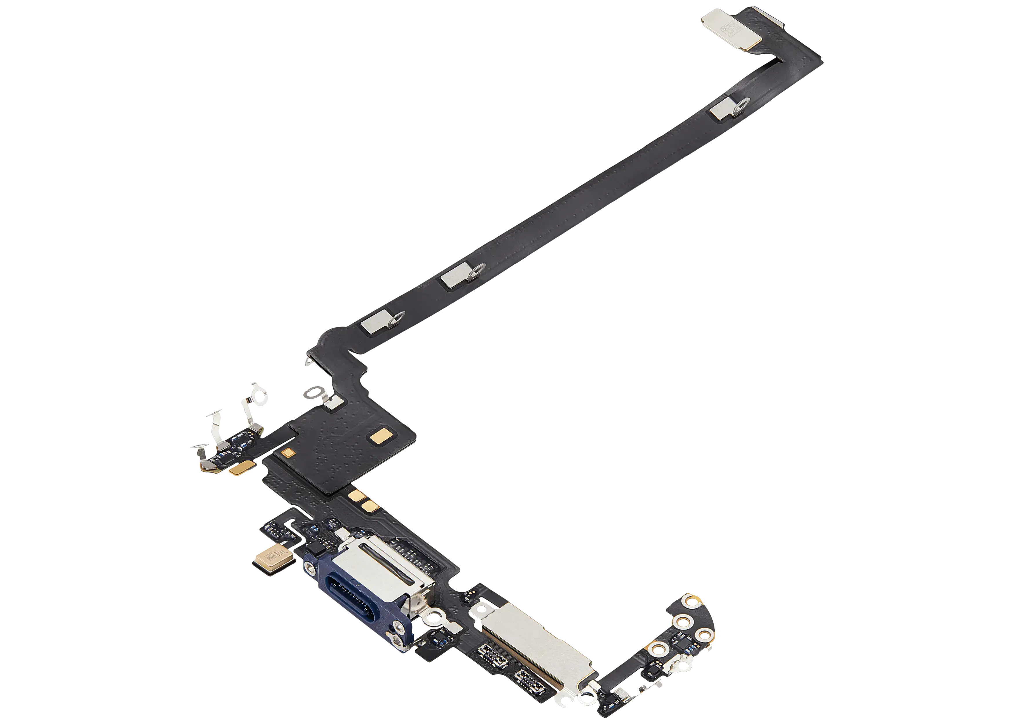 Ladebuchse Flex Cable für iPhone 17 Pro Max (gebrauchter OEM-Ausbau) (US-Version) (Deep Blue)