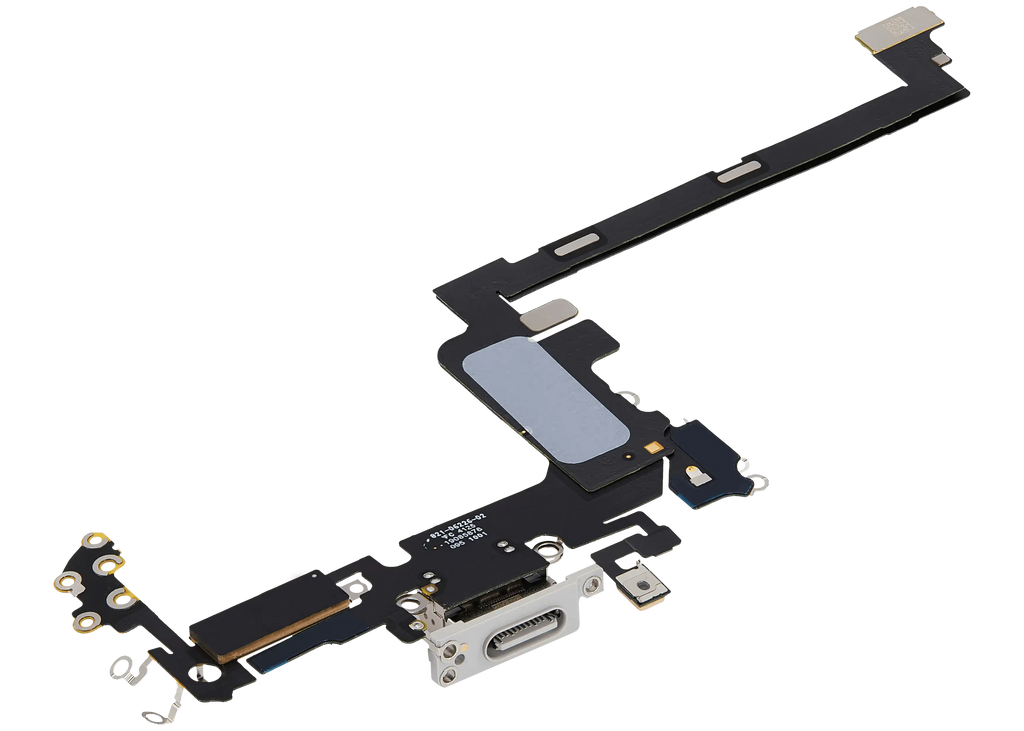 Ladebuchse Flex Cable für iPhone 17 Pro (gebrauchter OEM-Ausbau) (Internationale Version) (Silber)
