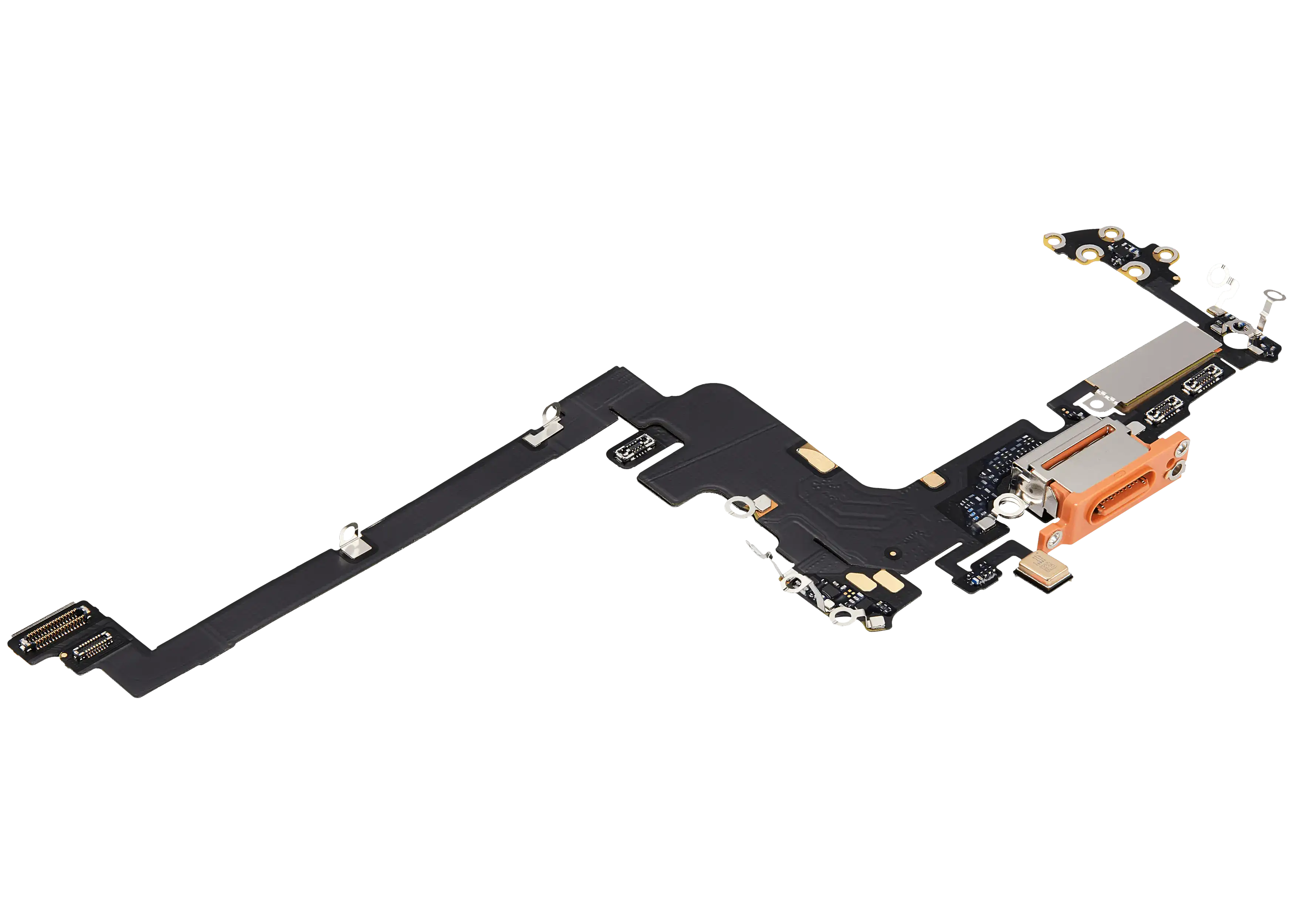 Ladebuchse Flex Cable für iPhone 17 Pro (gebrauchter OEM-Ausbau) (Internationale Version) (Cosmic Orange)