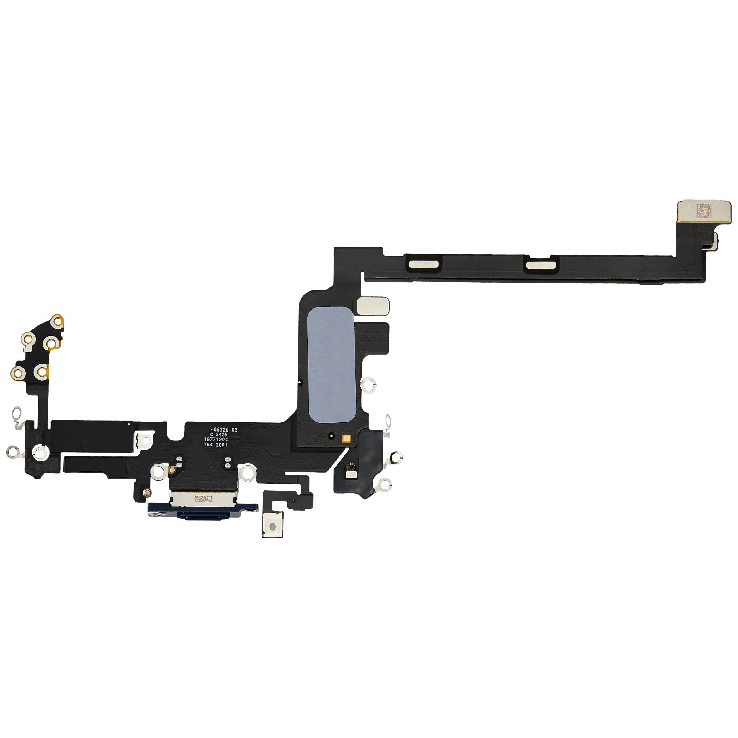Ladebuchse Flex Cable für iPhone 17 Pro (gebrauchter OEM-Ausbau) (Internationale Version) (Deep Blue)