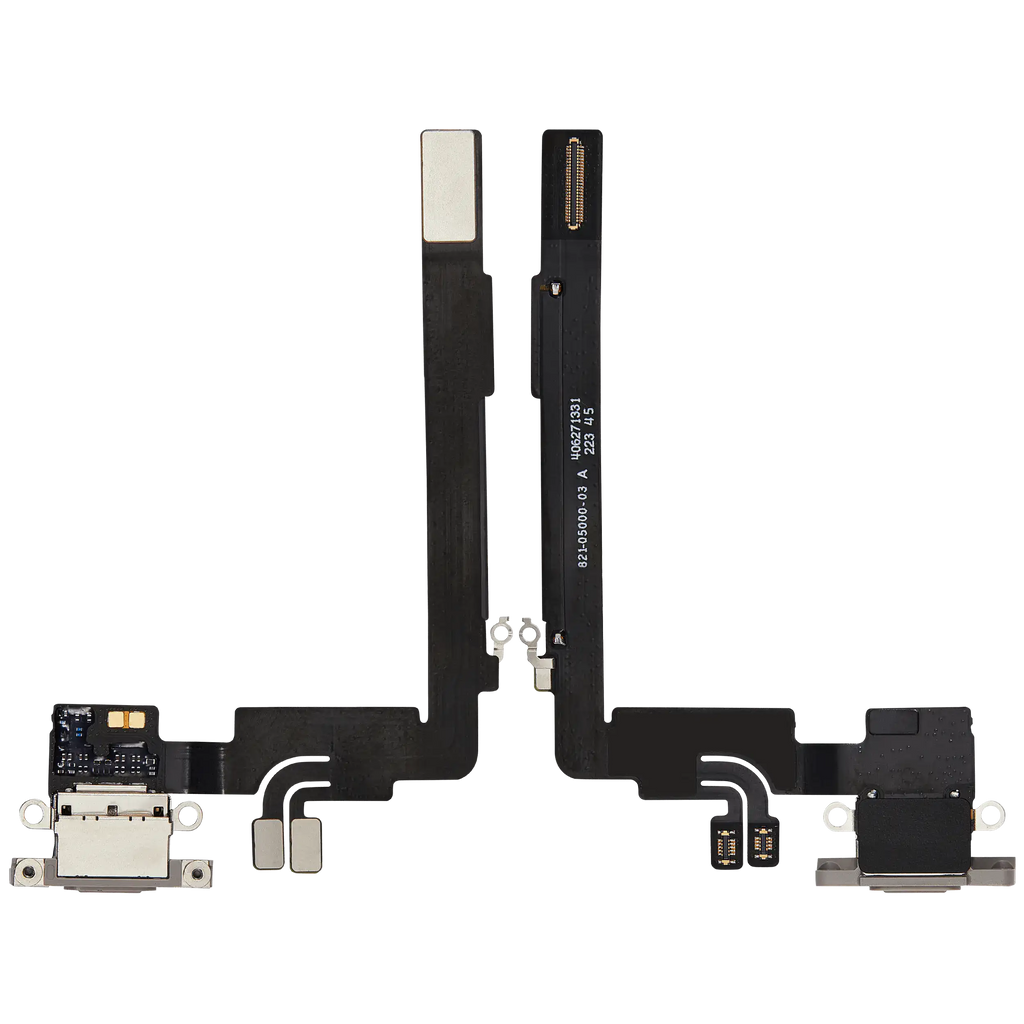 Ladebuchse Flex Cable für iPhone 16 Pro Max (gebrauchter OEM-Ausbau) (Natural Titanium)