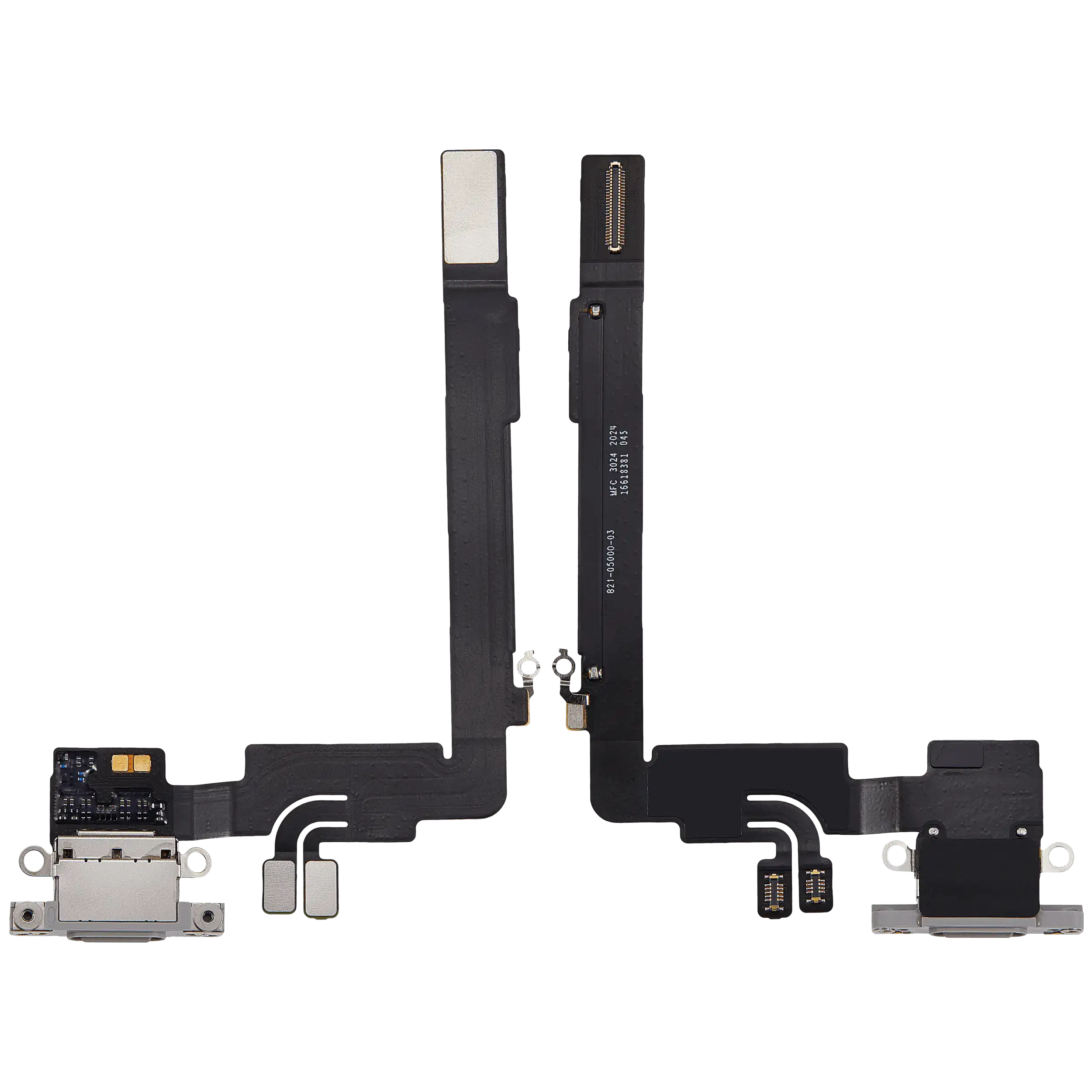 Ladebuchse Flex Cable für iPhone 16 Pro Max (gebrauchter OEM-Ausbau) (Weiß Titanium)