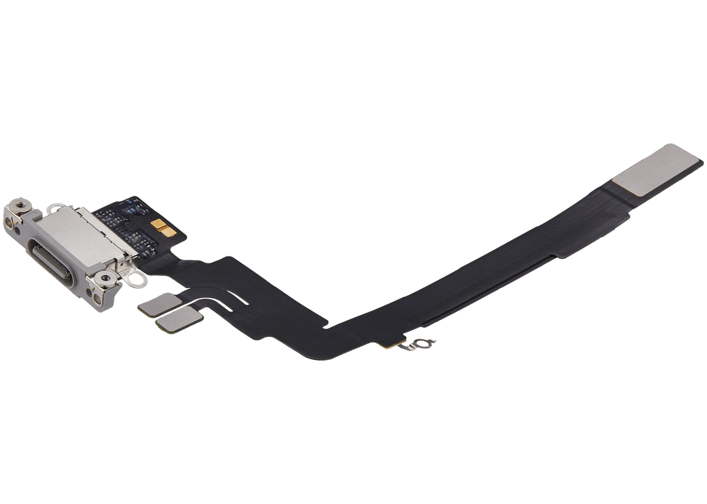 Ladebuchse Flex Cable für iPhone 16 Pro Max (gebrauchter OEM-Ausbau) (Weiß Titanium)