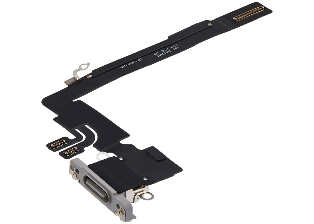 Ladebuchse Flex Cable für iPhone 16 Pro Max (gebrauchter OEM-Ausbau) (Weiß Titanium)