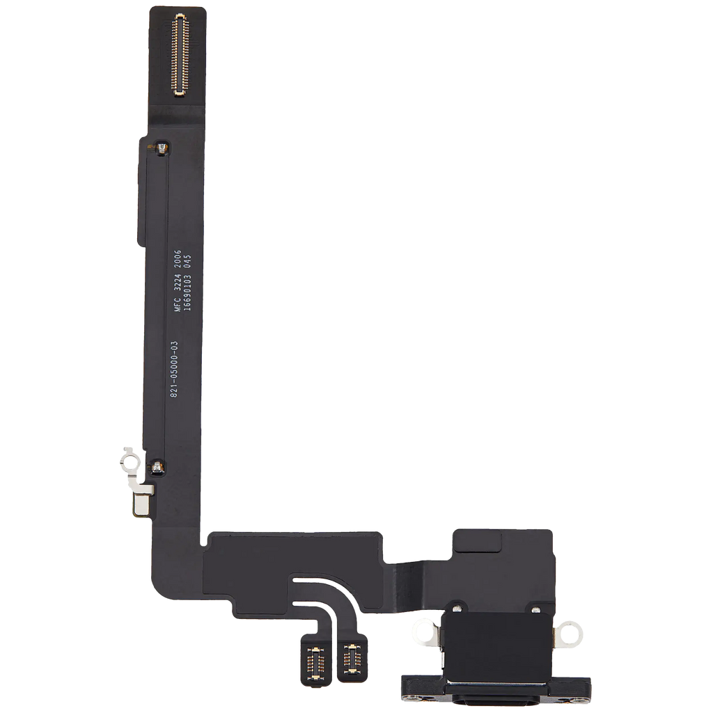 Ladebuchse Flex Cable für iPhone 16 Pro Max (gebrauchter OEM-Ausbau) (Schwarz Titanium)
