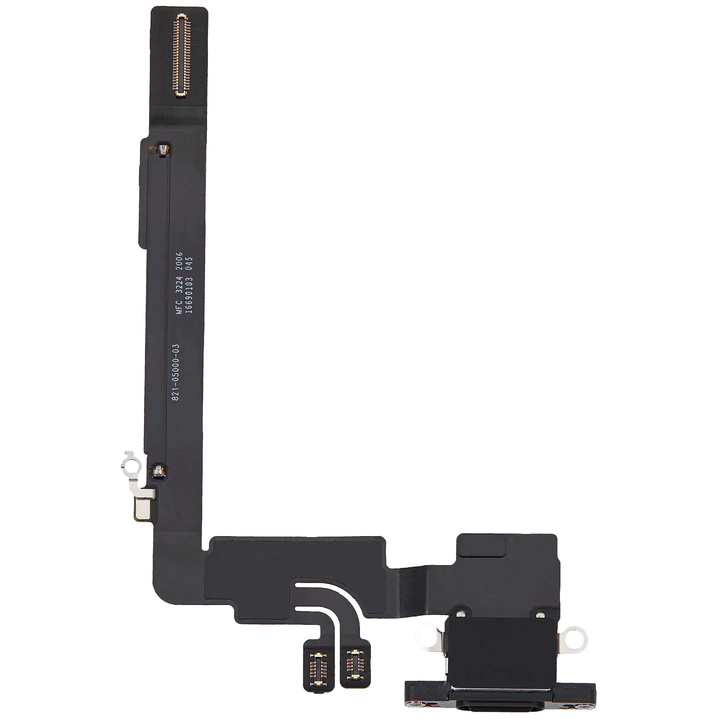 Ladebuchse Flex Cable für iPhone 16 Pro Max (gebrauchter OEM-Ausbau) (Schwarz Titanium)