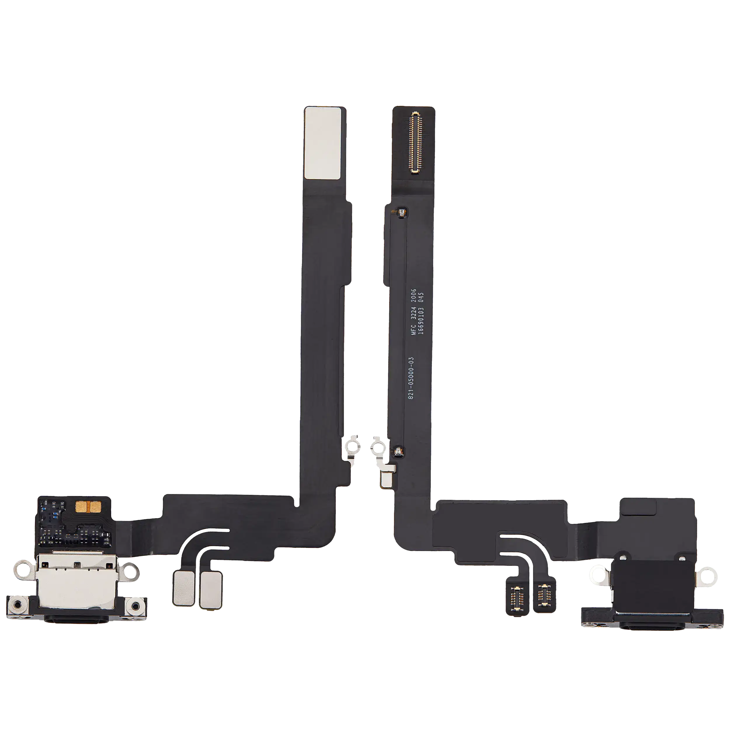 Ladebuchse Flex Cable für iPhone 16 Pro Max (gebrauchter OEM-Ausbau) (Schwarz Titanium)