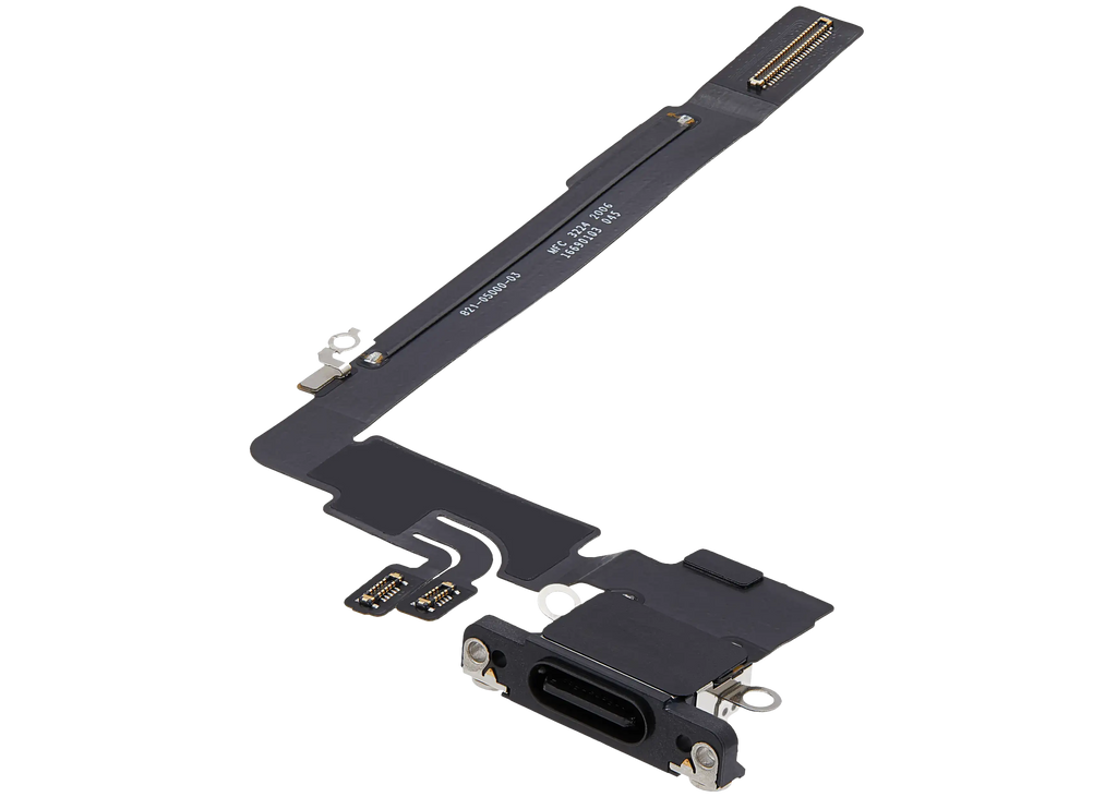 Ladebuchse Flex Cable für iPhone 16 Pro Max (gebrauchter OEM-Ausbau) (Schwarz Titanium)